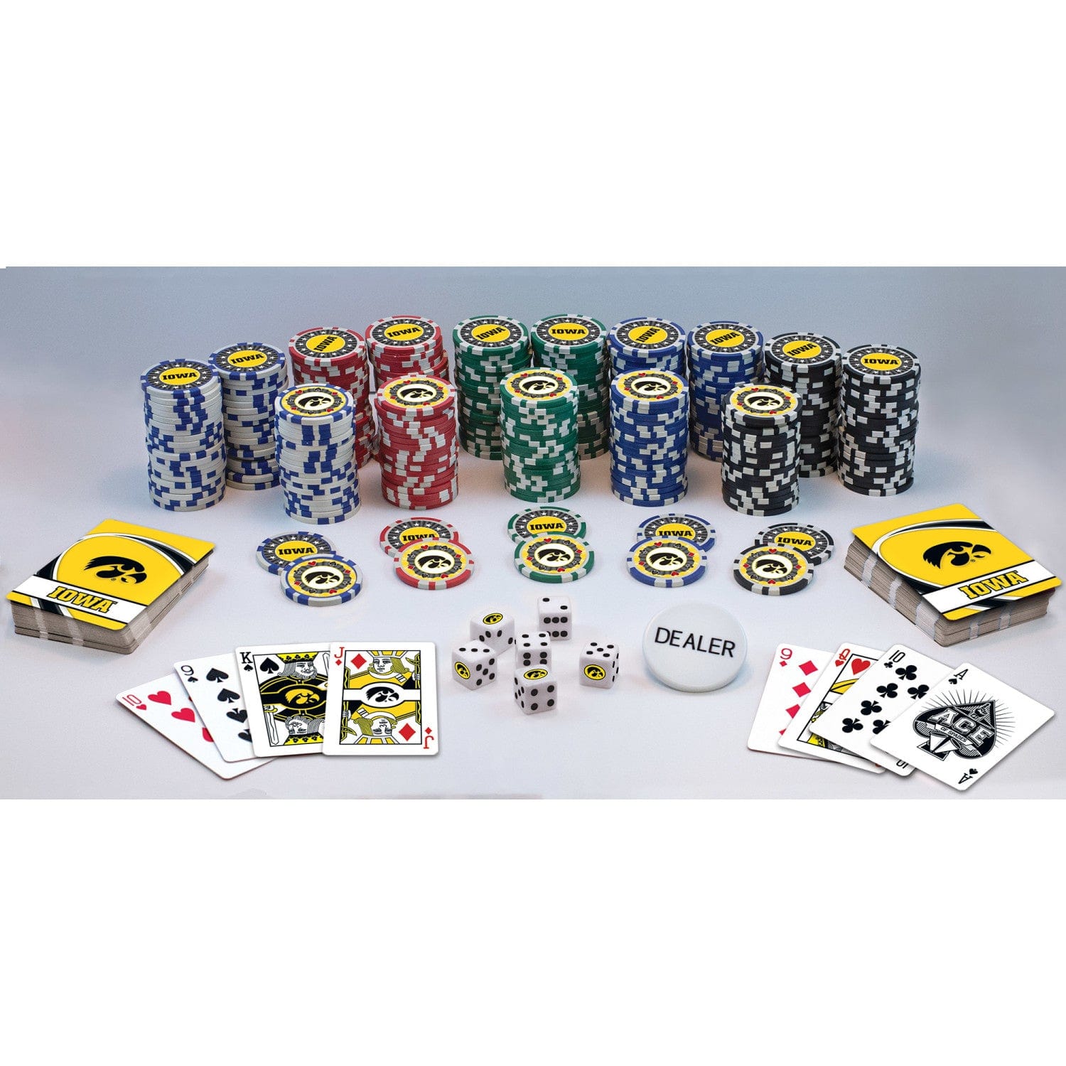 Iowa Hawkeyes 300-Piece Poker Set - Sports Gifts, Sports Memorabilia, Sports Collectibles, Fan Shop