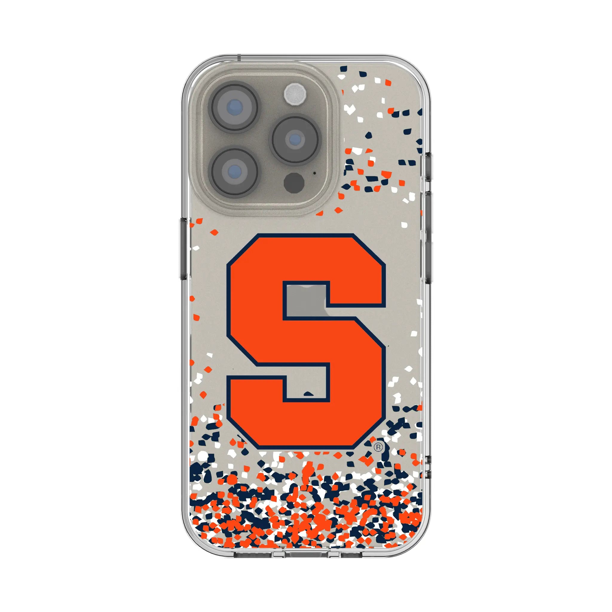 Syracuse University Orange Confetti Clear Phone Case for Apple iPhone