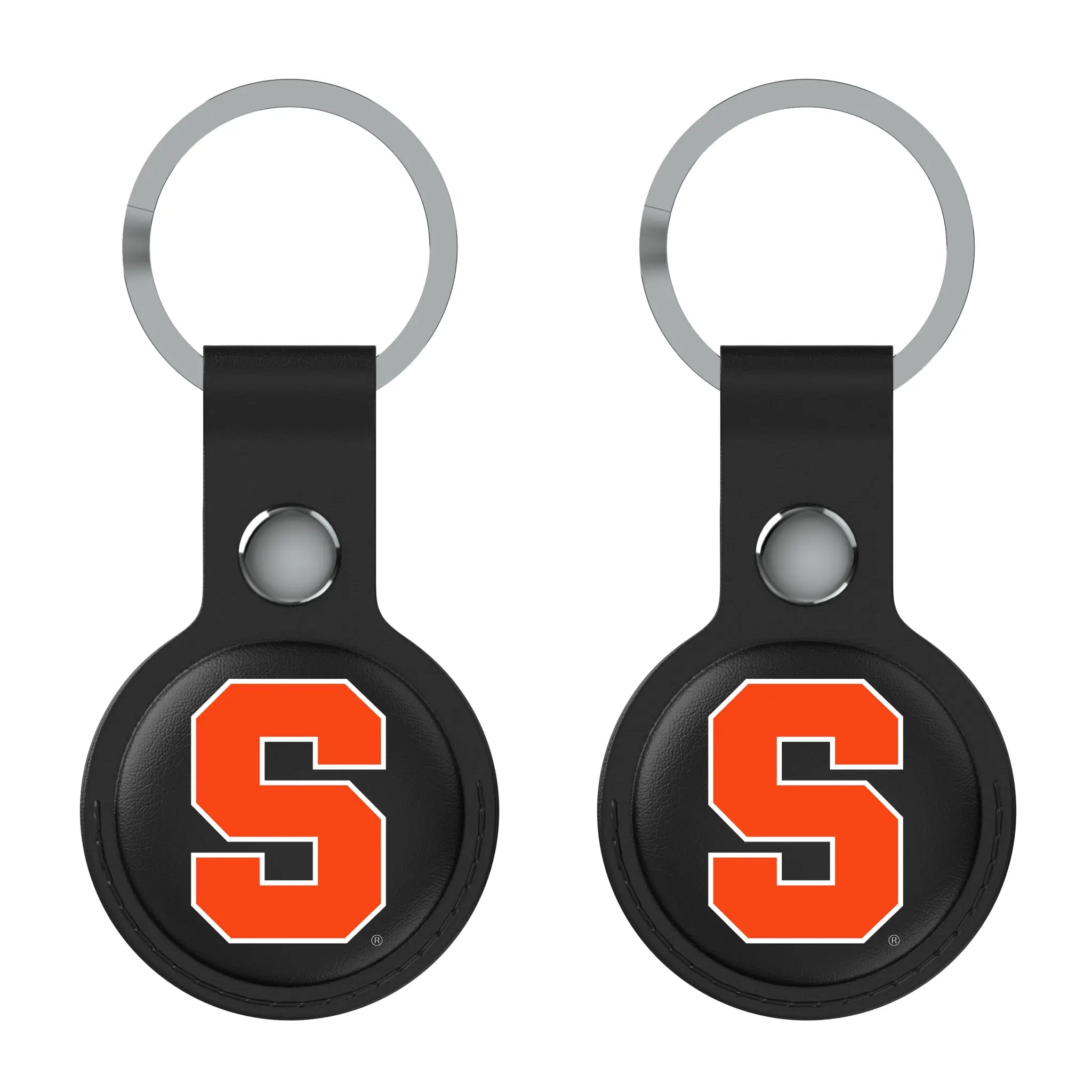 Syracuse University Orange Insignia Black Airtag Holder 2-Pack