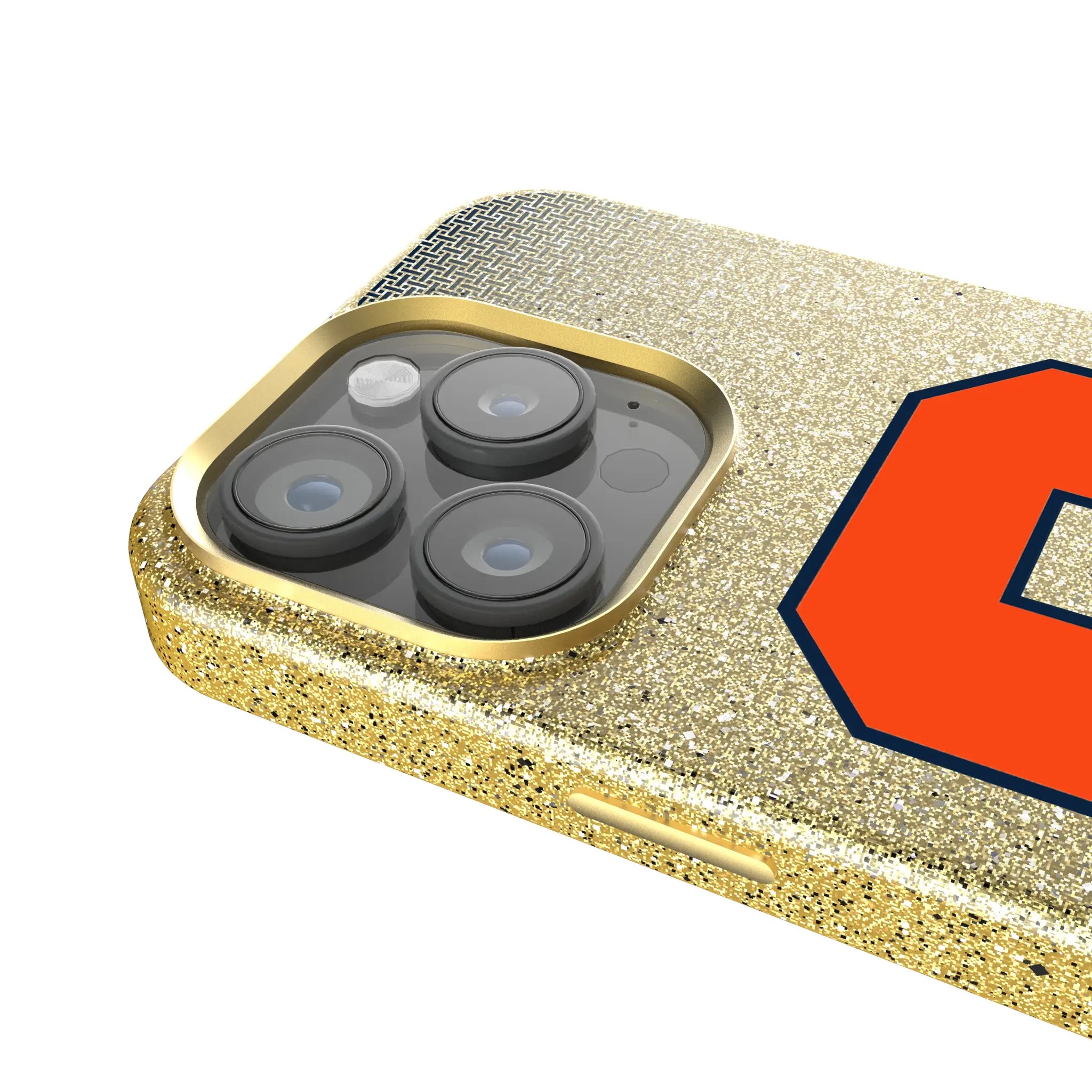 Syracuse University Orange Linen Bling Phone Case for Apple iPhone