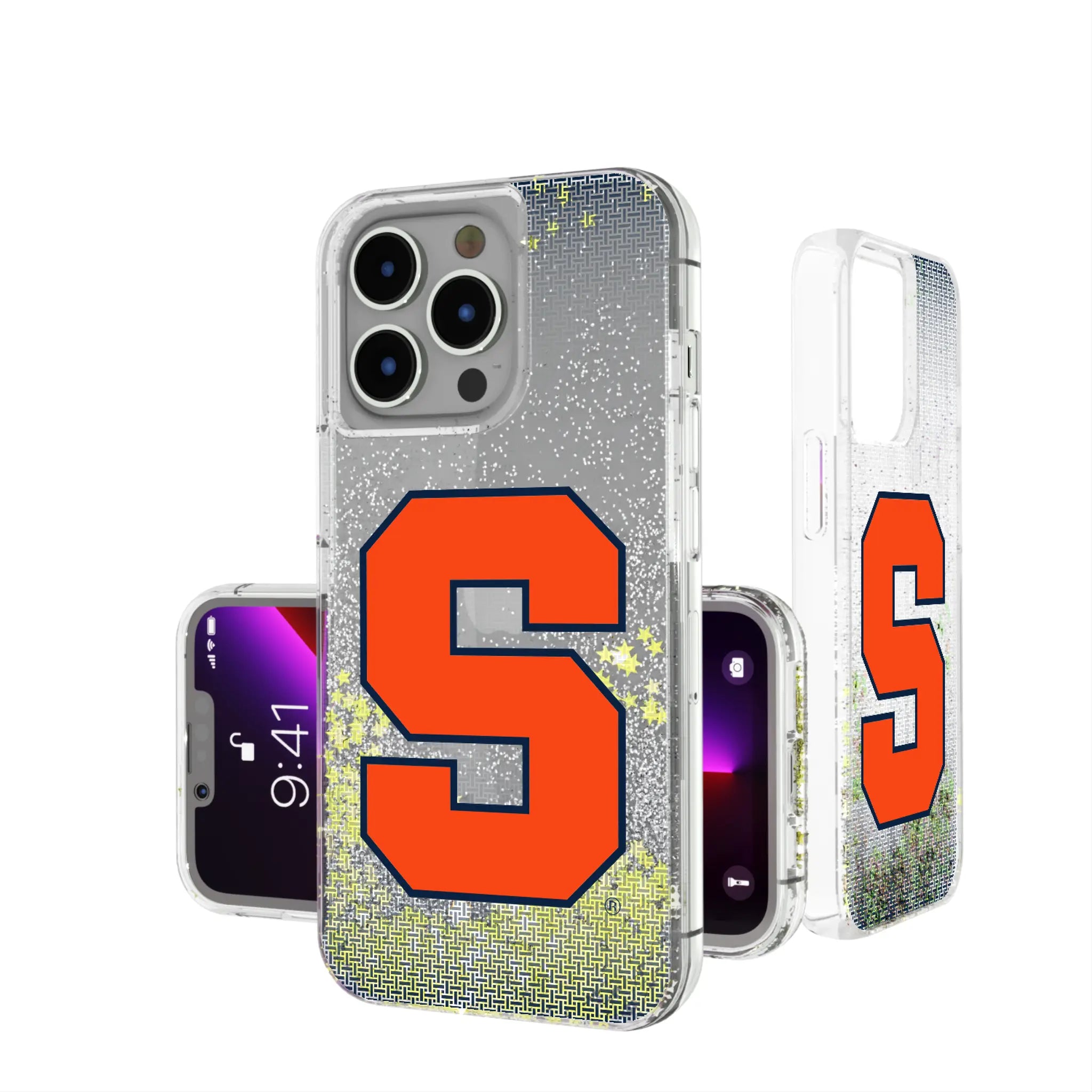 Syracuse University Orange Linen Glitter Phone Case