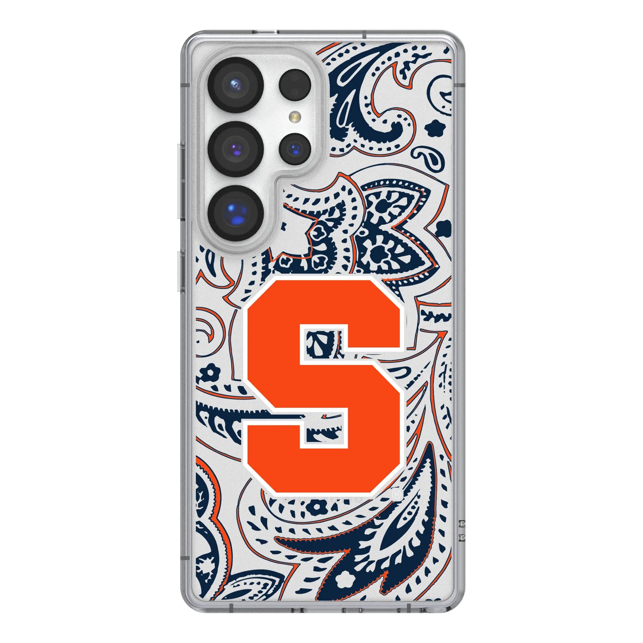 Syracuse University Orange Paisley Clear Phone Case for Samsung Galaxy
