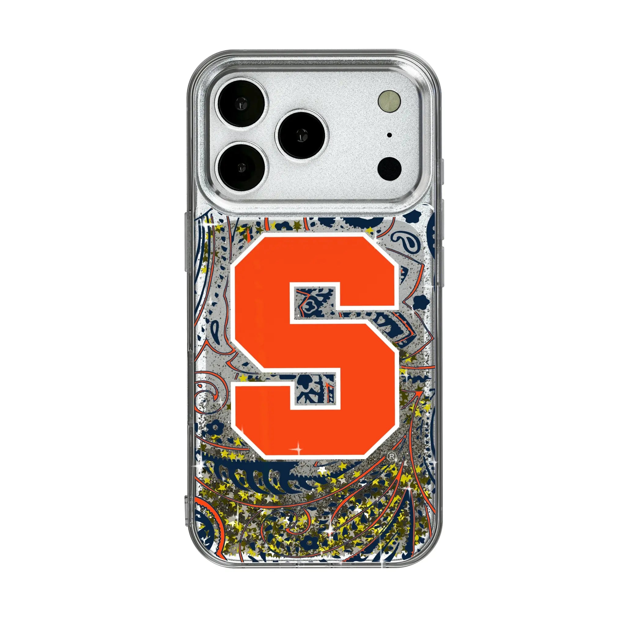 Syracuse University Orange Paisley Glitter Phone Case