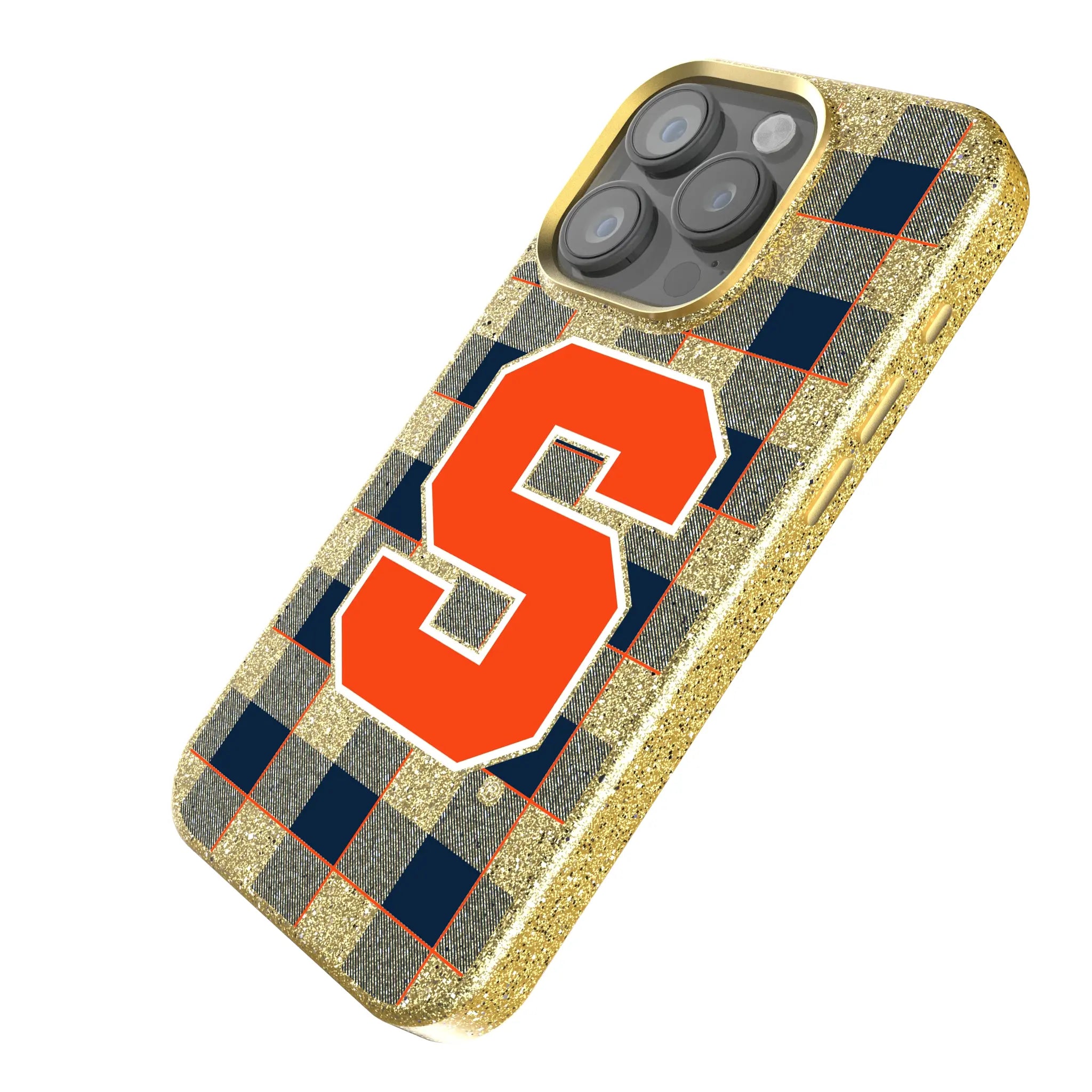 Syracuse University Orange Plaid Bling Phone Case