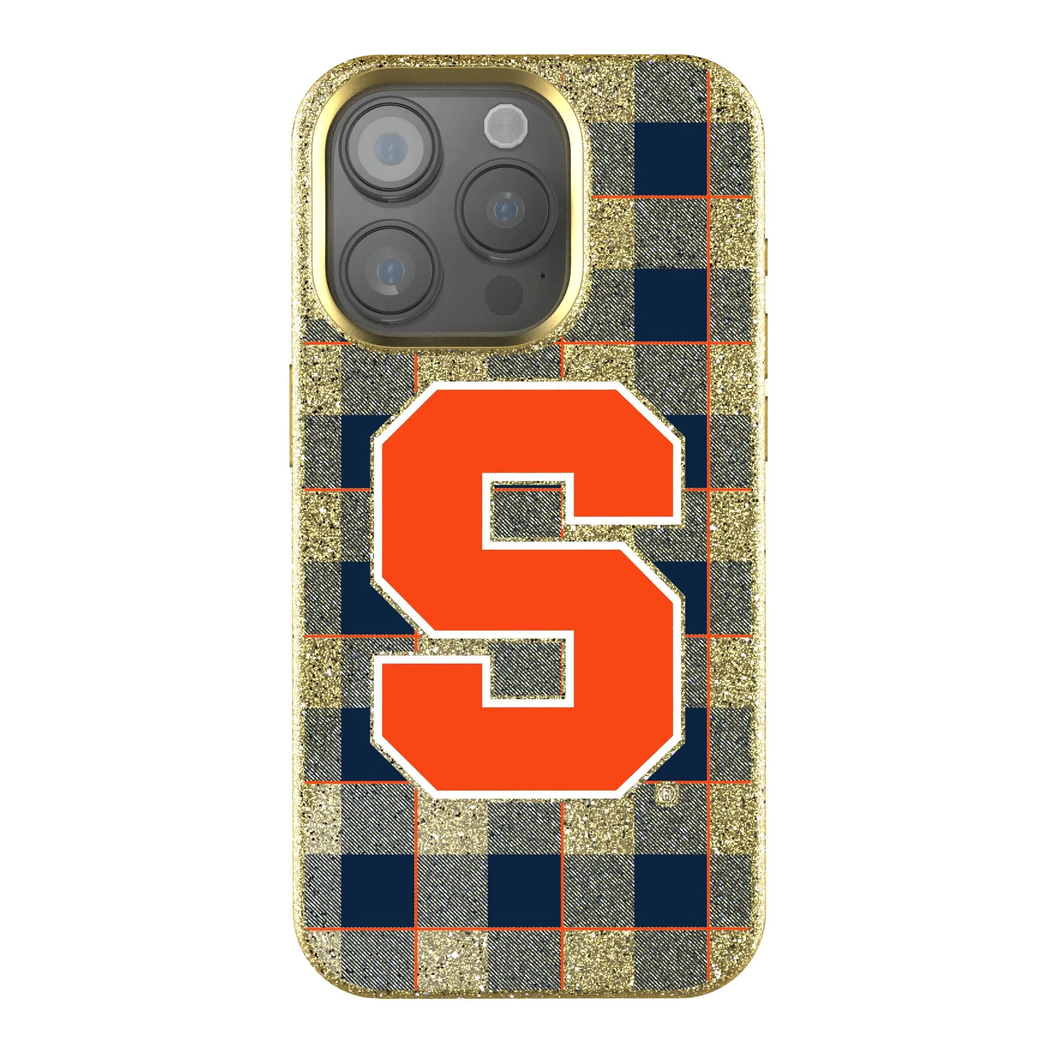 Syracuse University Orange Plaid Bling Phone Case