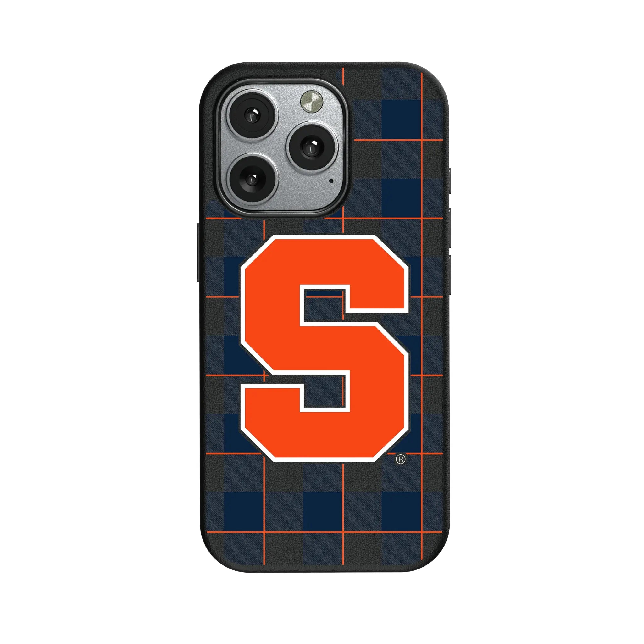 Syracuse University Orange Plaid MagSafe Compatible Phone Case for Apple iPhone