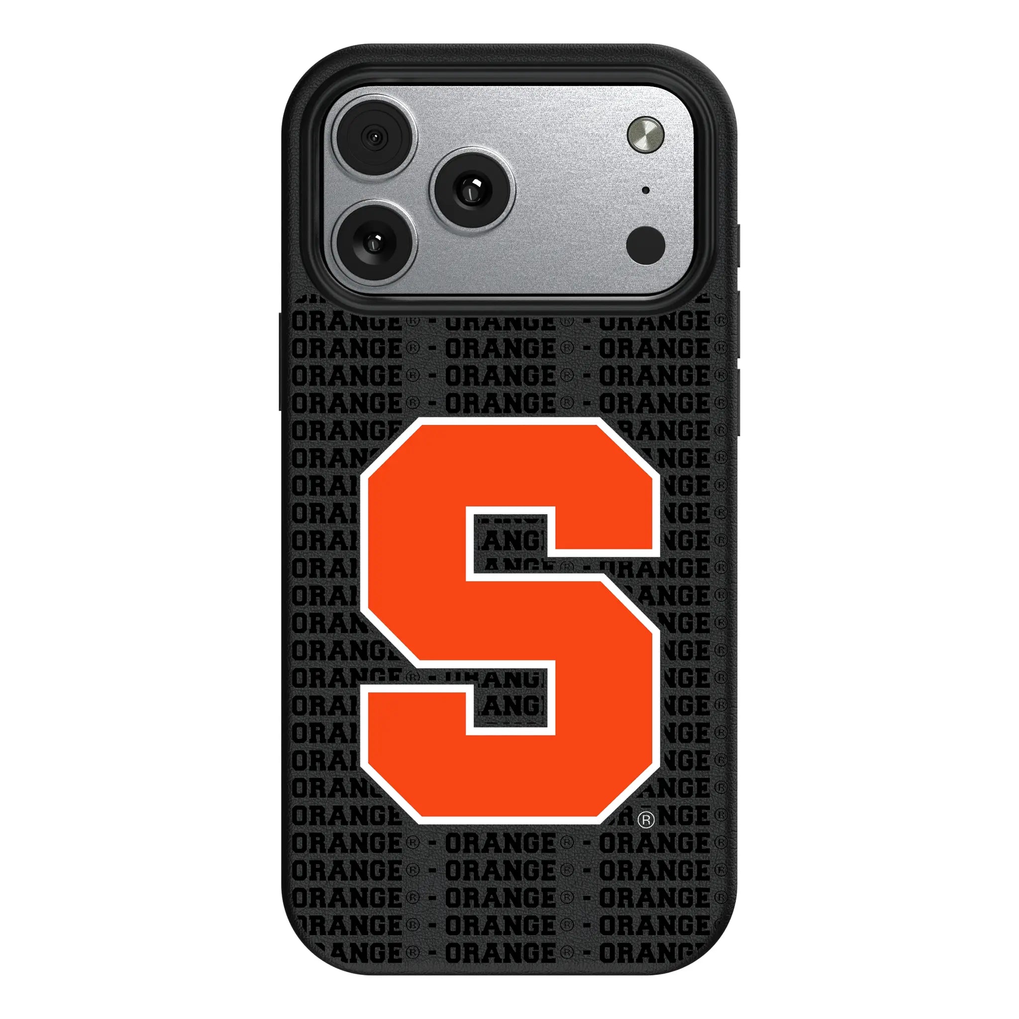 Syracuse University Orange Text Backdrop MagSafe Compatible Phone Case for Apple iPhone