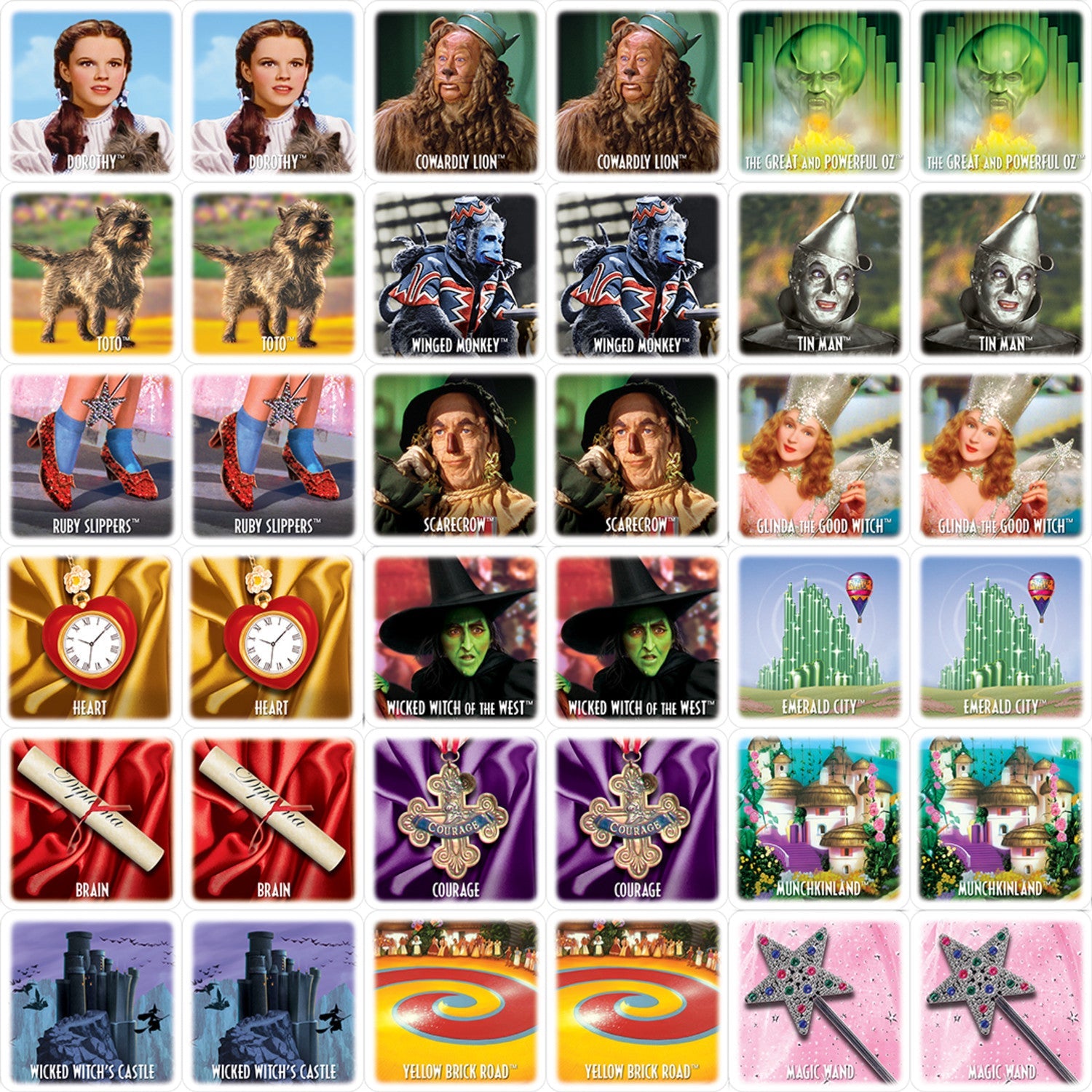 Wizard of Oz Matching Game - 757 Sports Collectibles