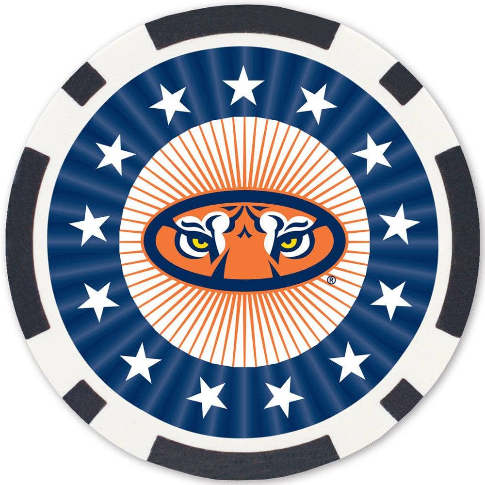 Auburn Tigers 100-Piece Poker Chip Set