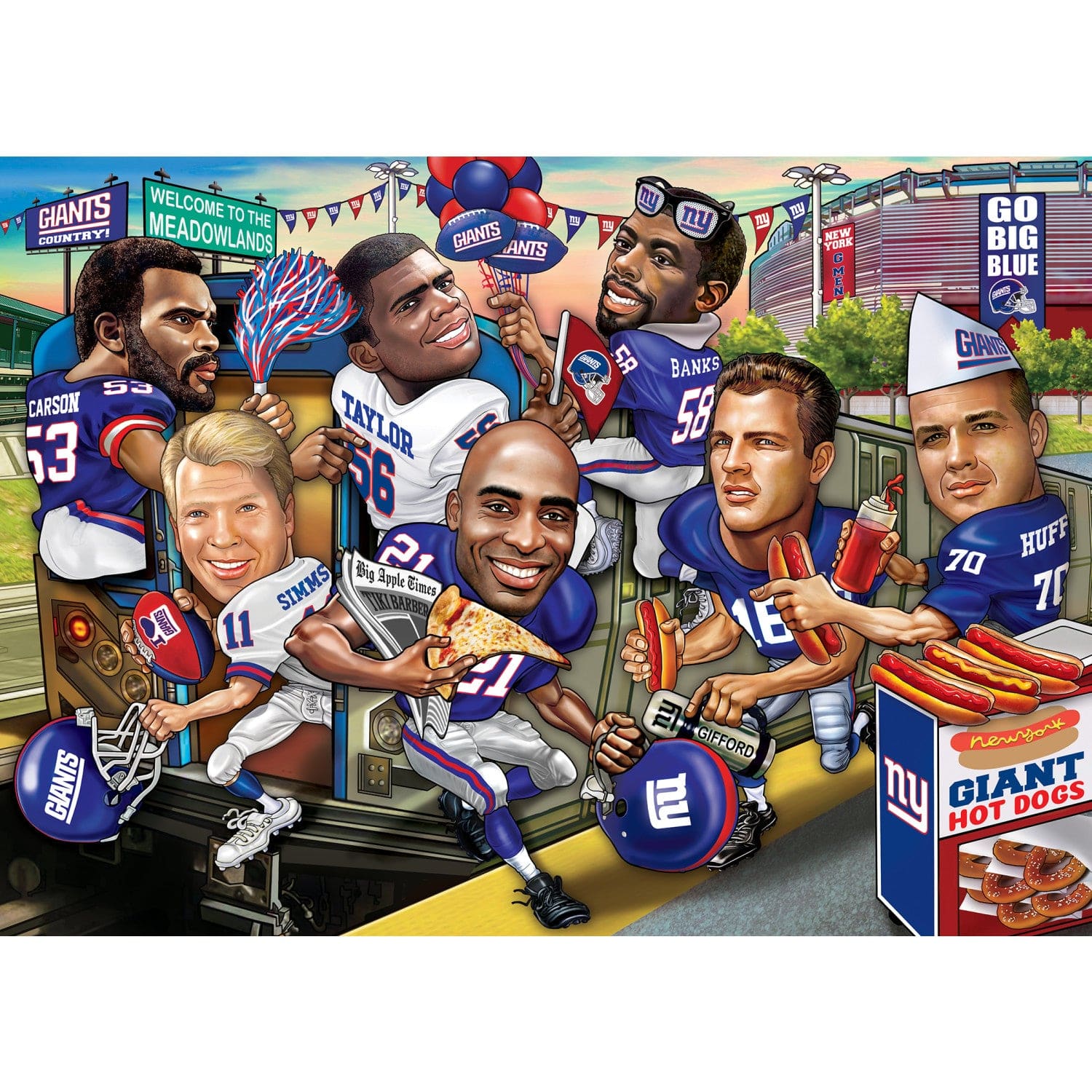 New York Giants - Legendary Players 500 Piece Jigsaw Puzzle - Sports Gifts, Sports Memorabilia, Sports Collectibles, Fan Shop
