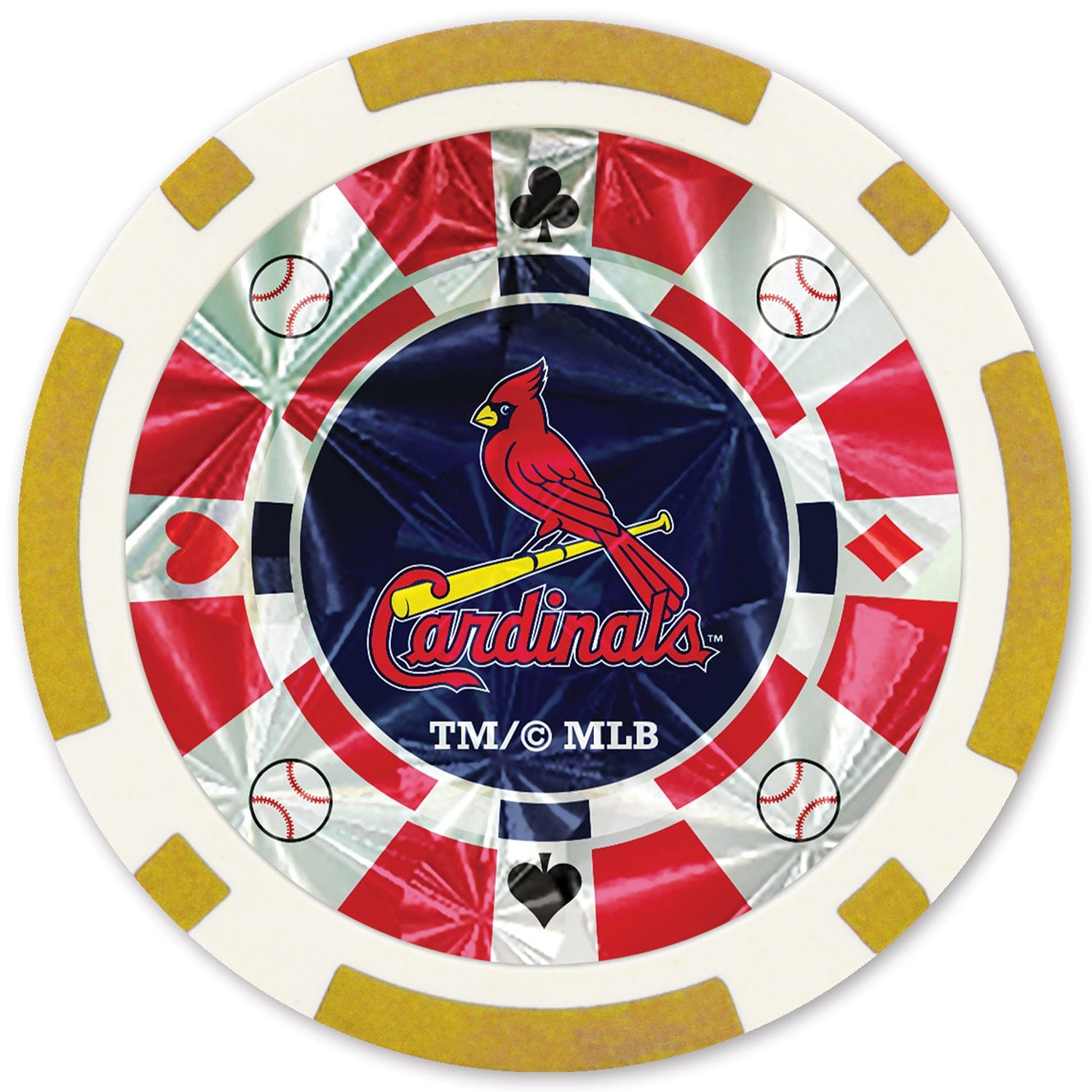 St. Louis Cardinals 20 Piece Poker Chip Set - Sports Gifts, Sports Memorabilia, Sports Collectibles, Fan Shop