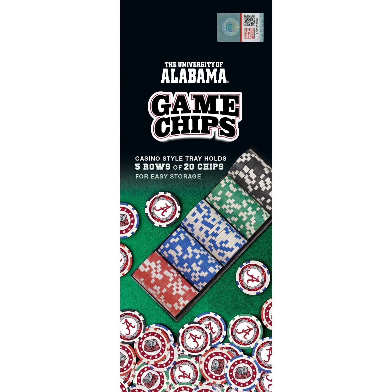 Alabama Crimson Tide 100-Piece Poker Chip Set