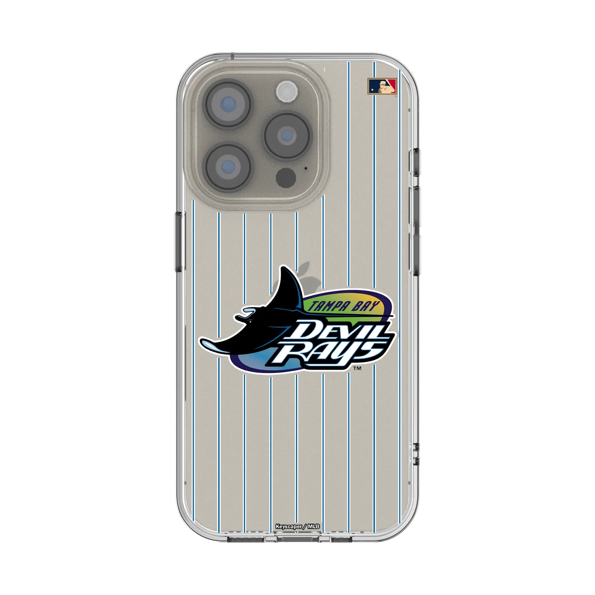 Tampa Bay 1998-2000 - Cooperstown Collection Pinstripe Clear Phone Case for Apple iPhone