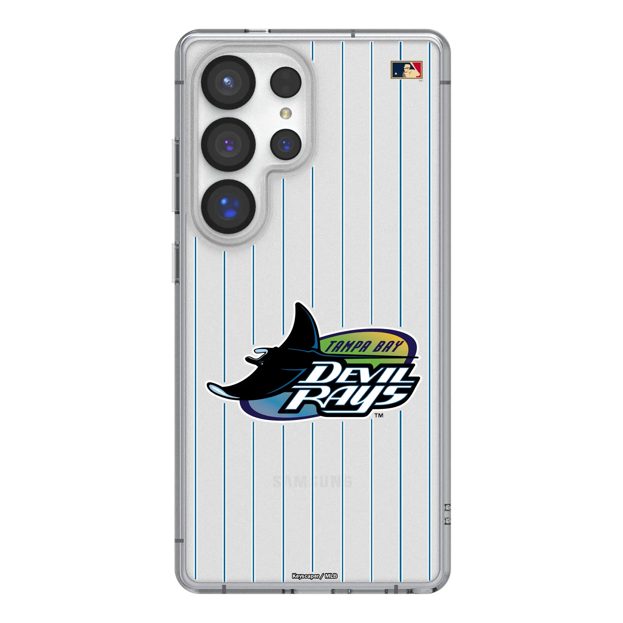 Tampa Bay 1998-2000 - Cooperstown Collection Pinstripe Clear Phone Case for Samsung Galaxy
