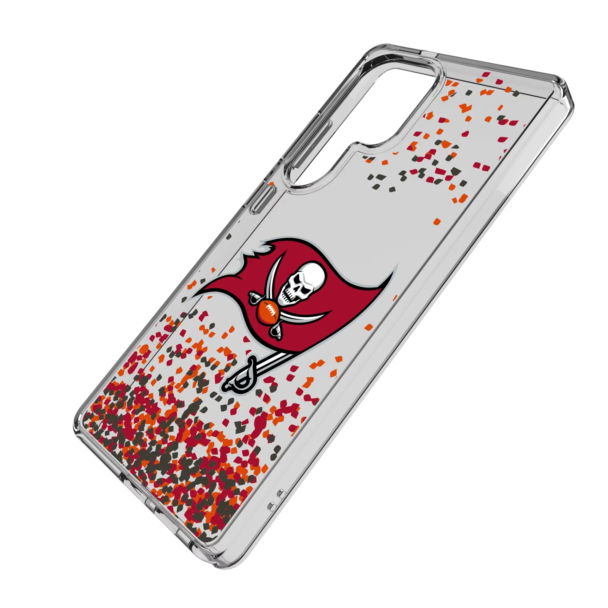Tampa Bay Buccaneers Confetti Clear Phone Case for Samsung Galaxy
