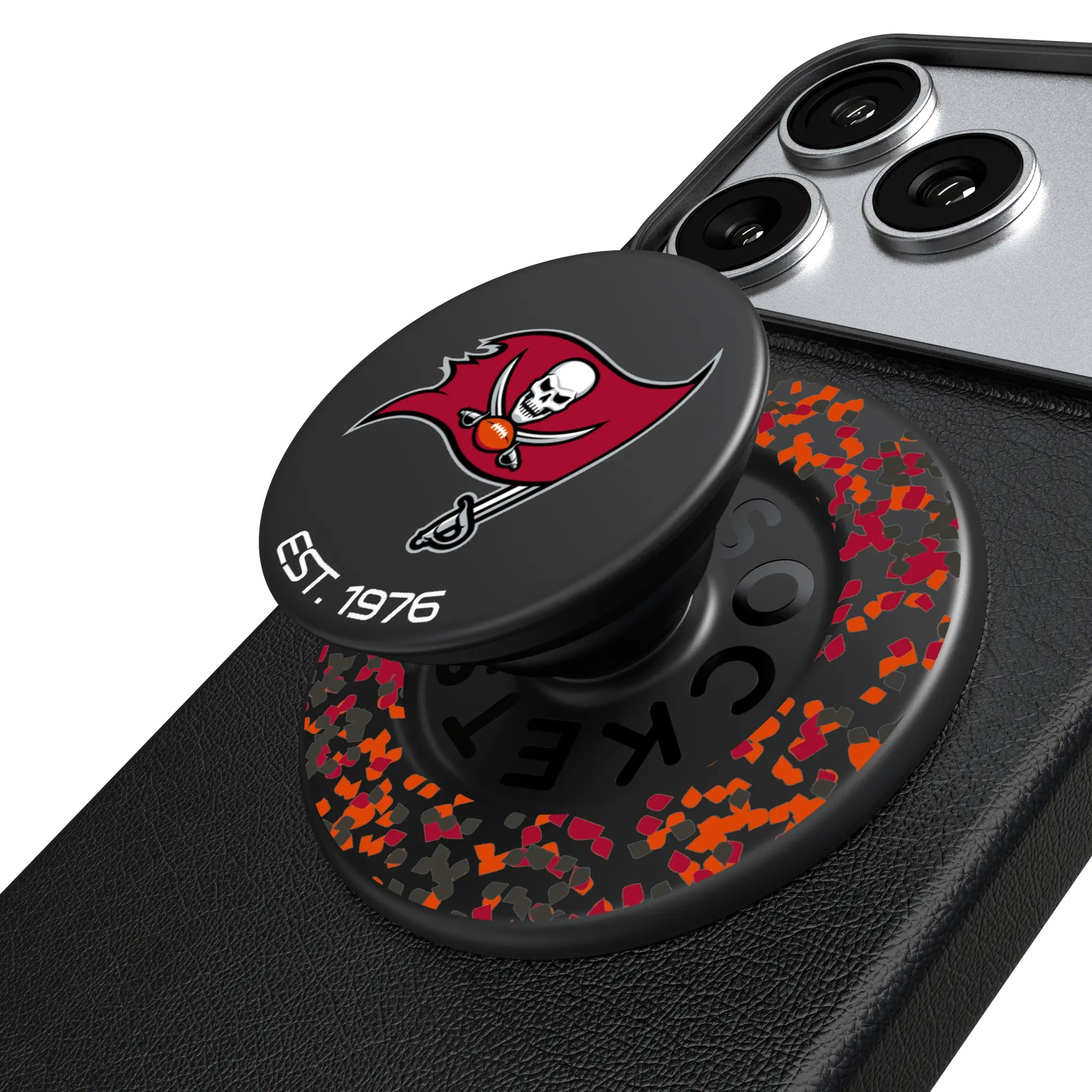 Tampa Bay Buccaneers Confetti PopSockets Magnetic Phone Grip and Stand