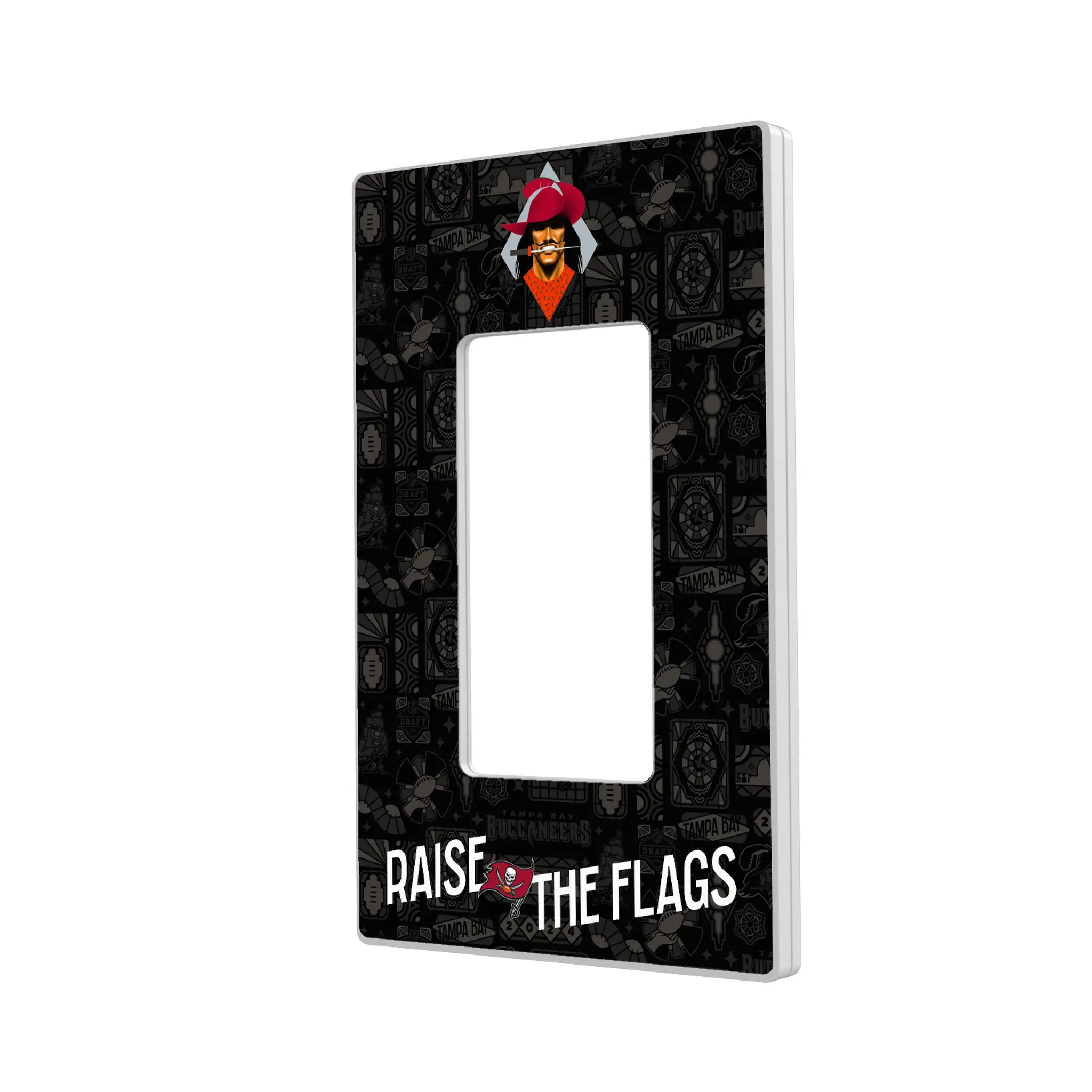 Tampa Bay Buccaneers 2024 Illustrated Limited Edition Hidden-Screw Light Switch Plate