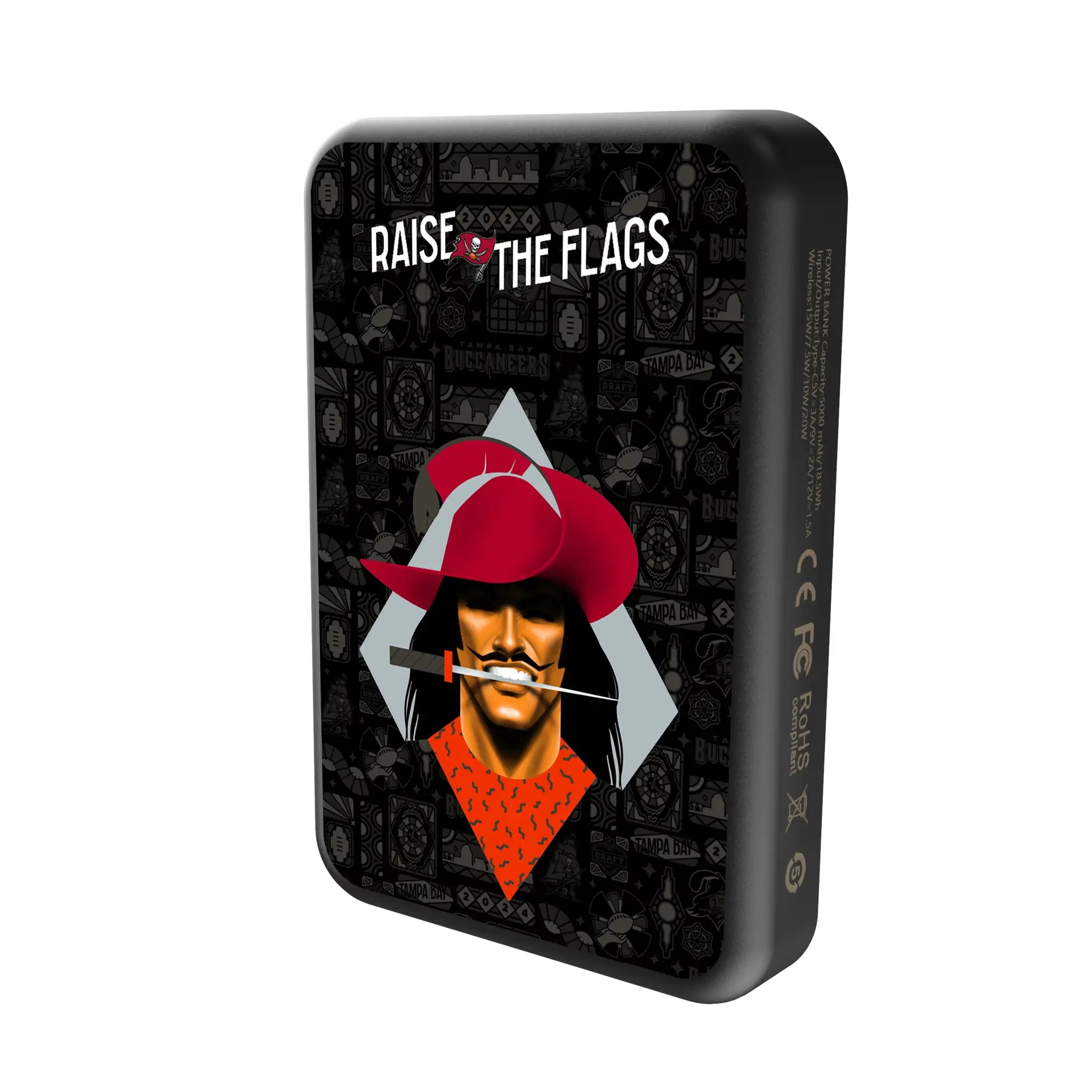 Tampa Bay Buccaneers 2024 Illustrated Limited Edition Wireless Mag Power Bank