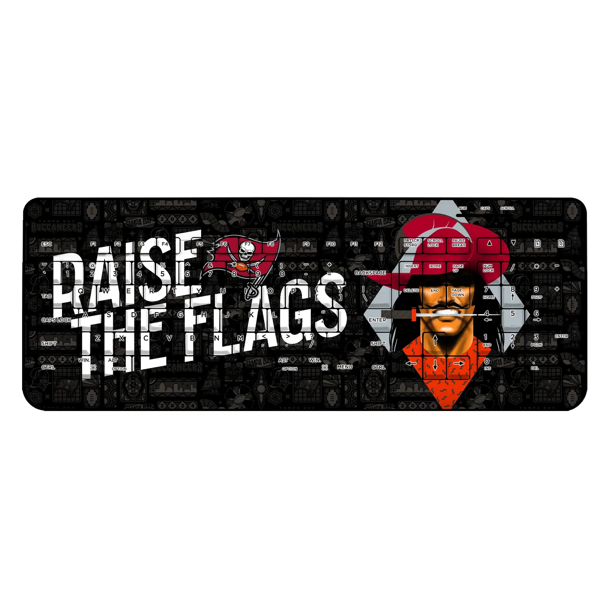 Tampa Bay Buccaneers 2024 Illustrated Limited Edition Wireless USB Keyboard