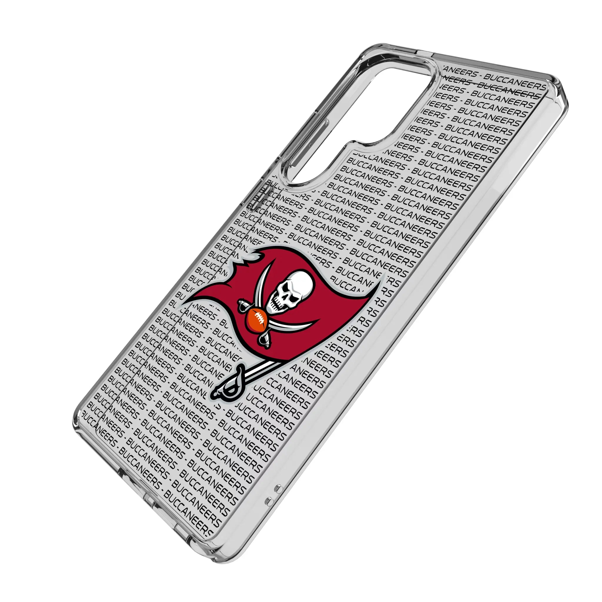 Tampa Bay Buccaneers Text Backdrop Clear Phone Case for Samsung Galaxy