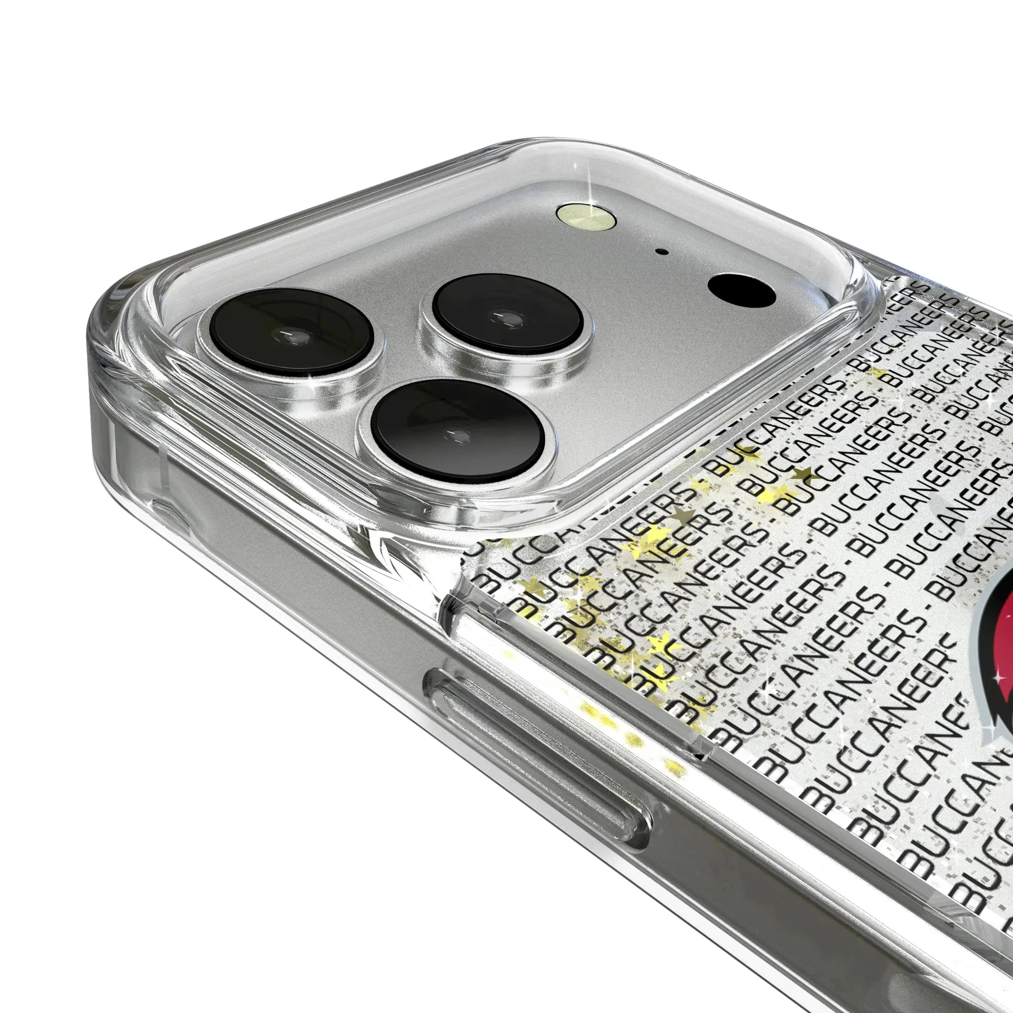 Tampa Bay Buccaneers Text Backdrop Glitter Phone Case