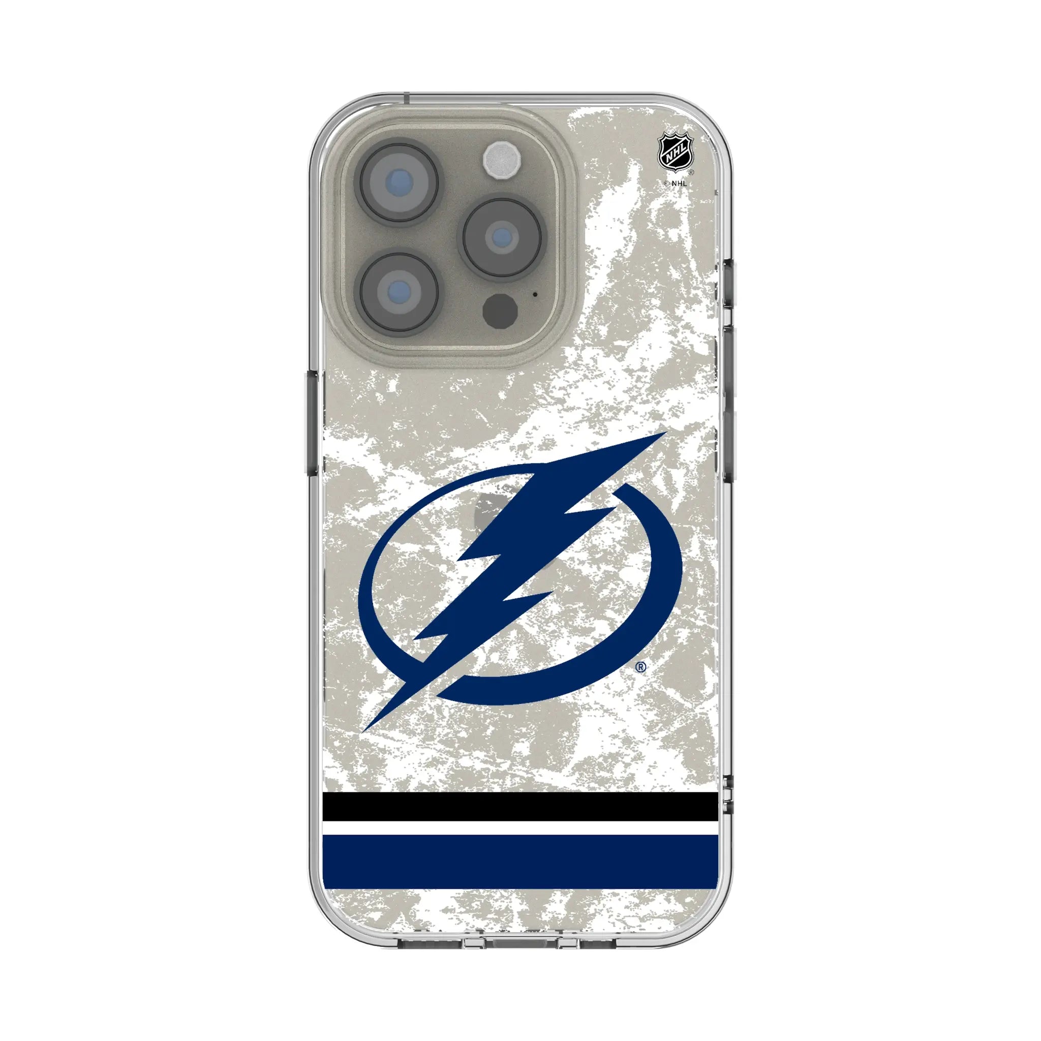 Tampa Bay Lightning Ice Stripe Clear Phone Case for Apple iPhone