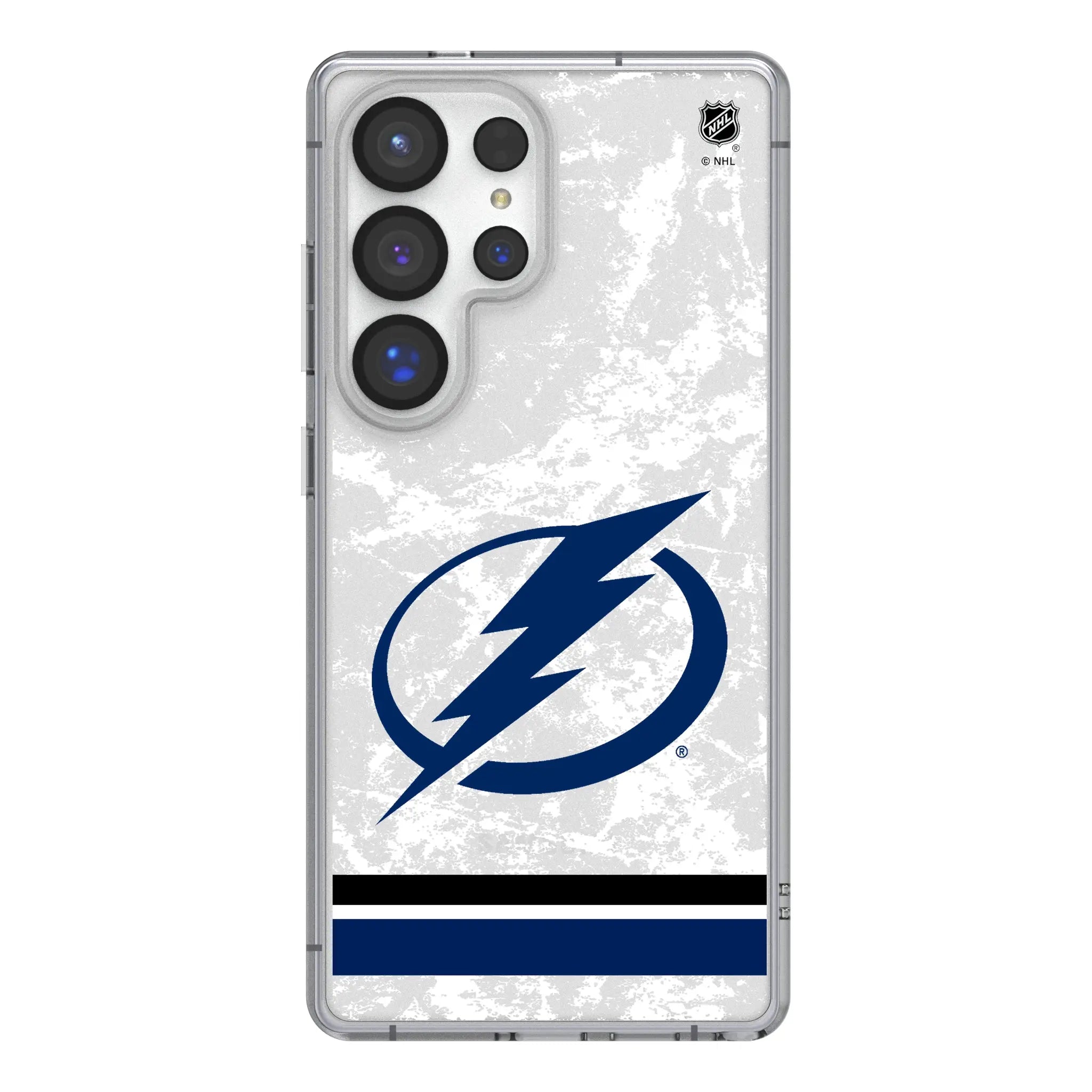 Tampa Bay Lightning Ice Stripe Clear Phone Case for Samsung Galaxy