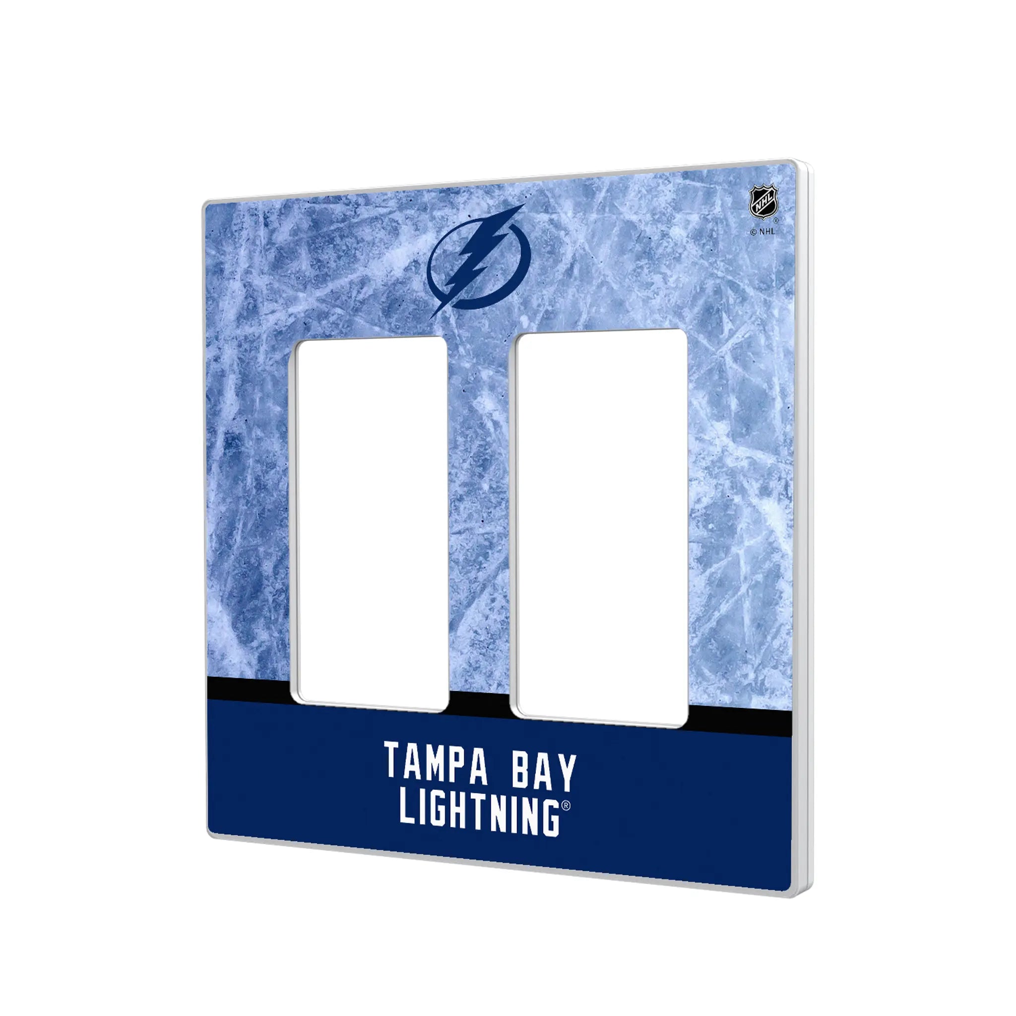 Tampa Bay Lightning Ice Wordmark Hidden-Screw Light Switch Plate