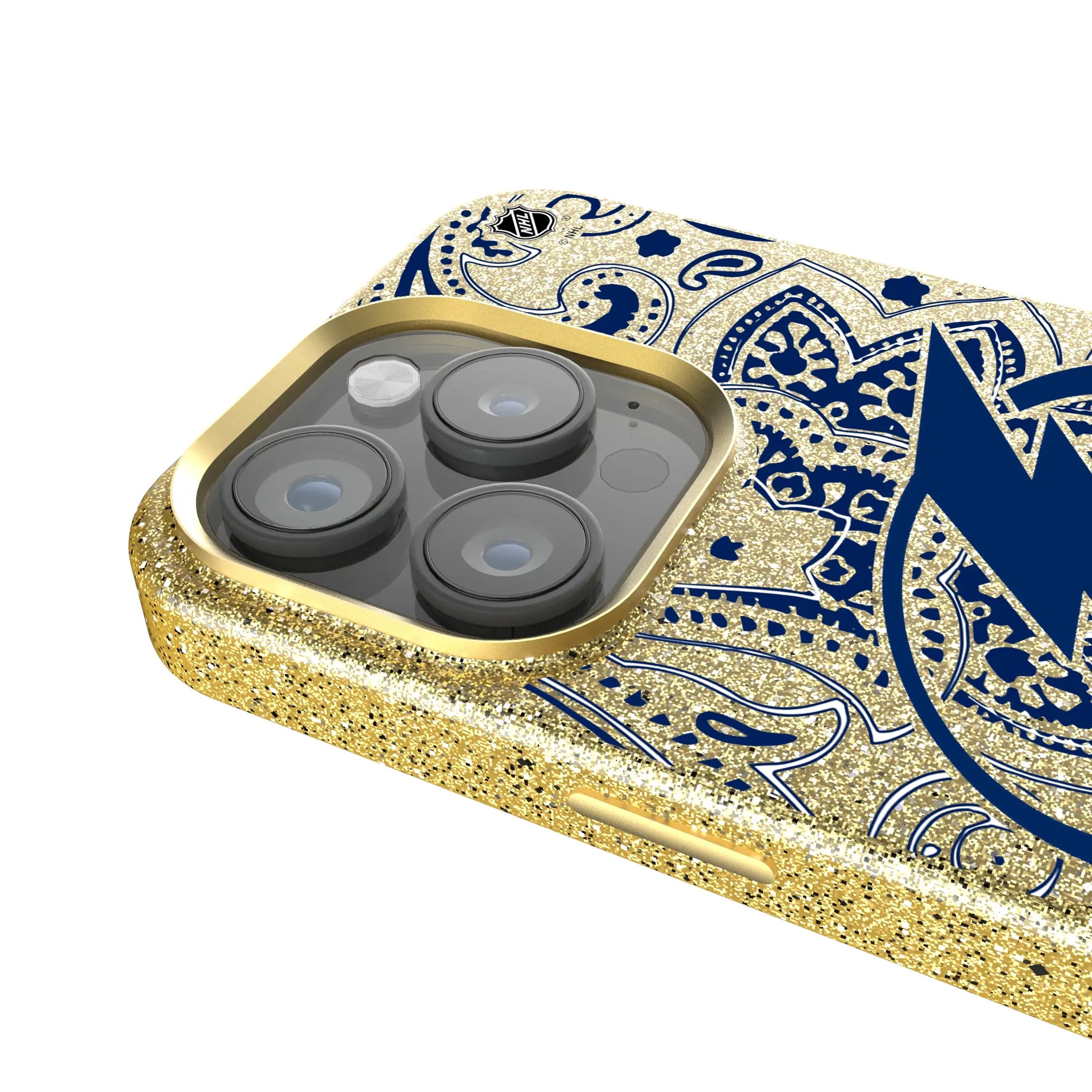 Tampa Bay Lightning Paisley Bling Phone Case