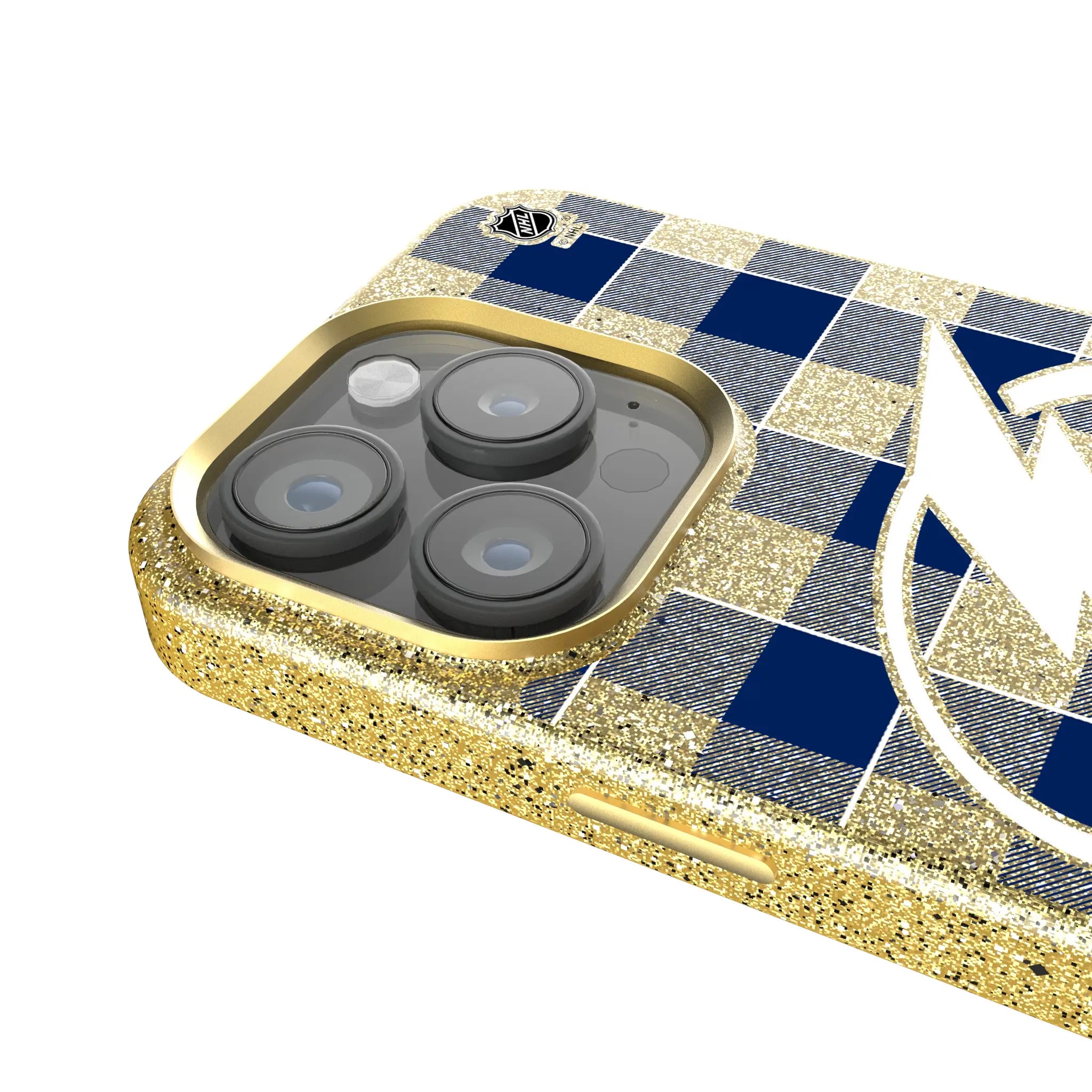Tampa Bay Lightning Plaid Bling Phone Case
