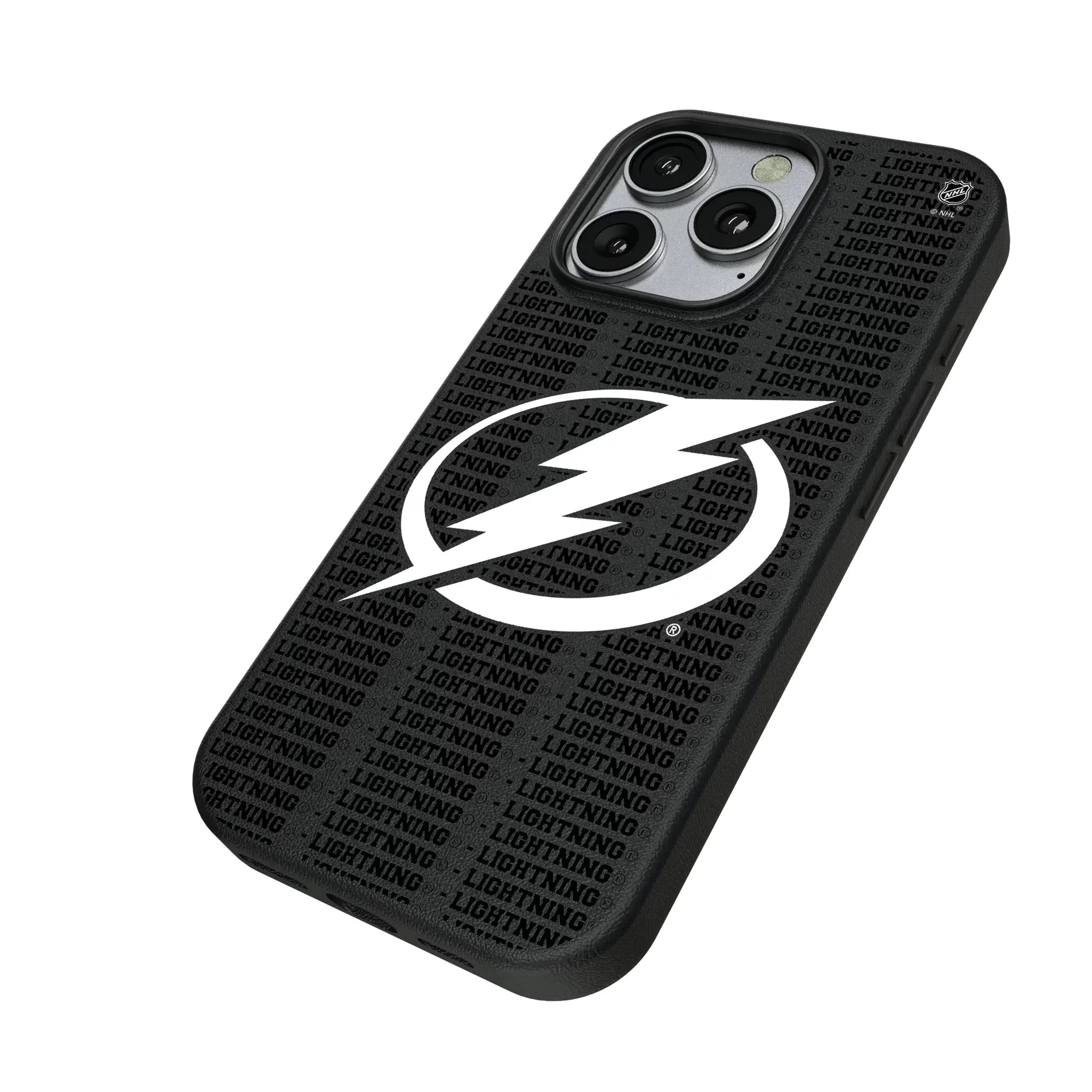 Tampa Bay Lightning Text Backdrop MagSafe Compatible Phone Case for Apple iPhone