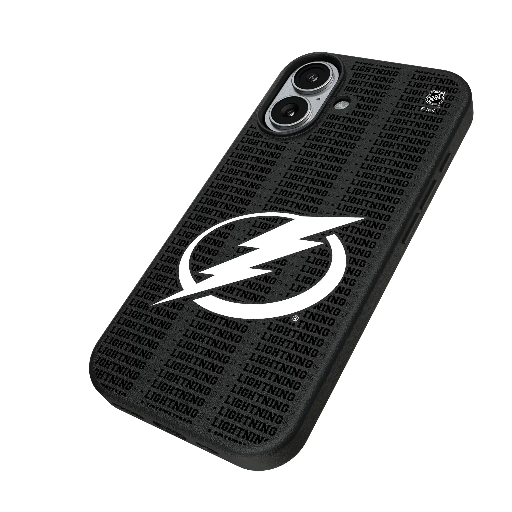 Tampa Bay Lightning Text Backdrop MagSafe Compatible Phone Case for Apple iPhone