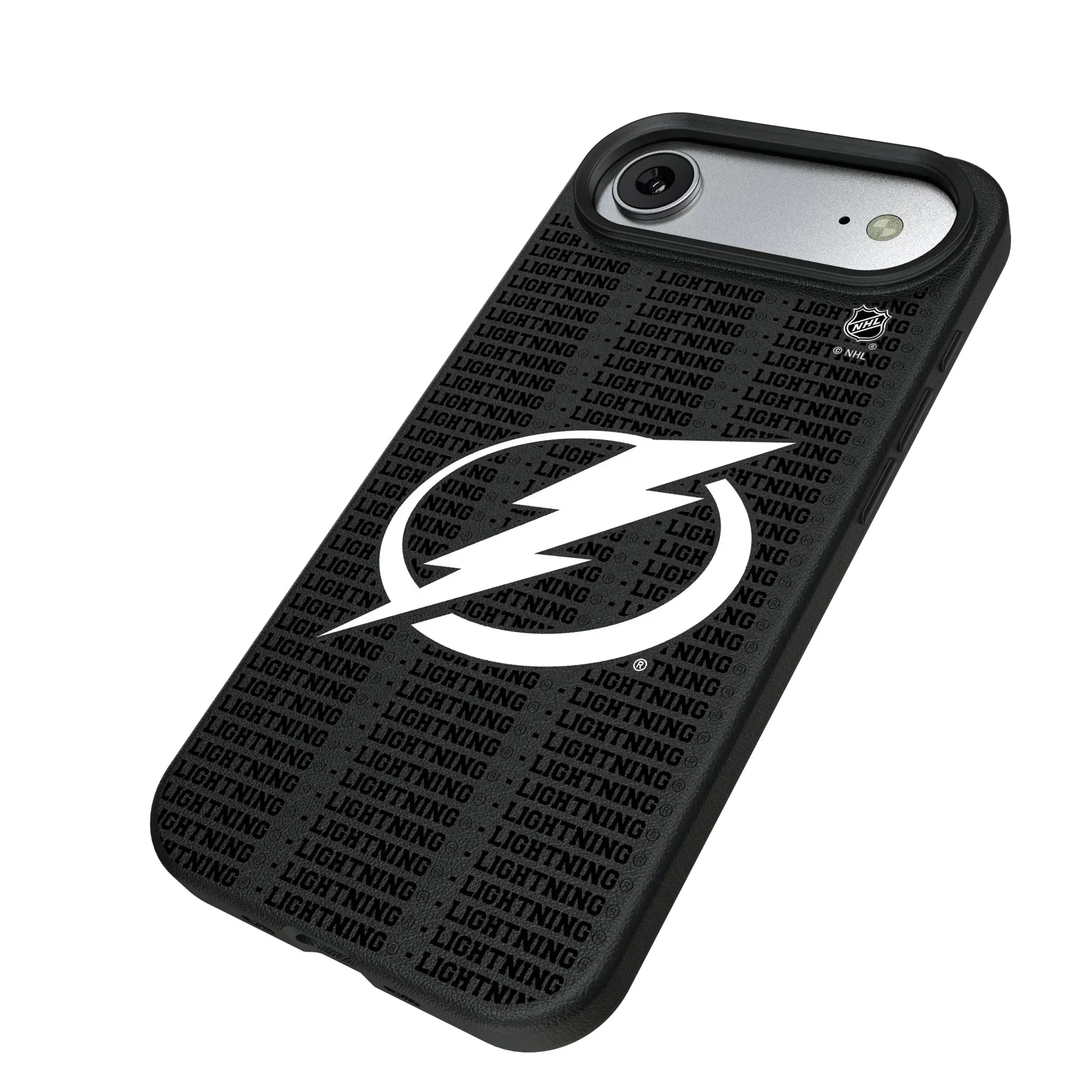 Tampa Bay Lightning Text Backdrop MagSafe Compatible Phone Case for Apple iPhone