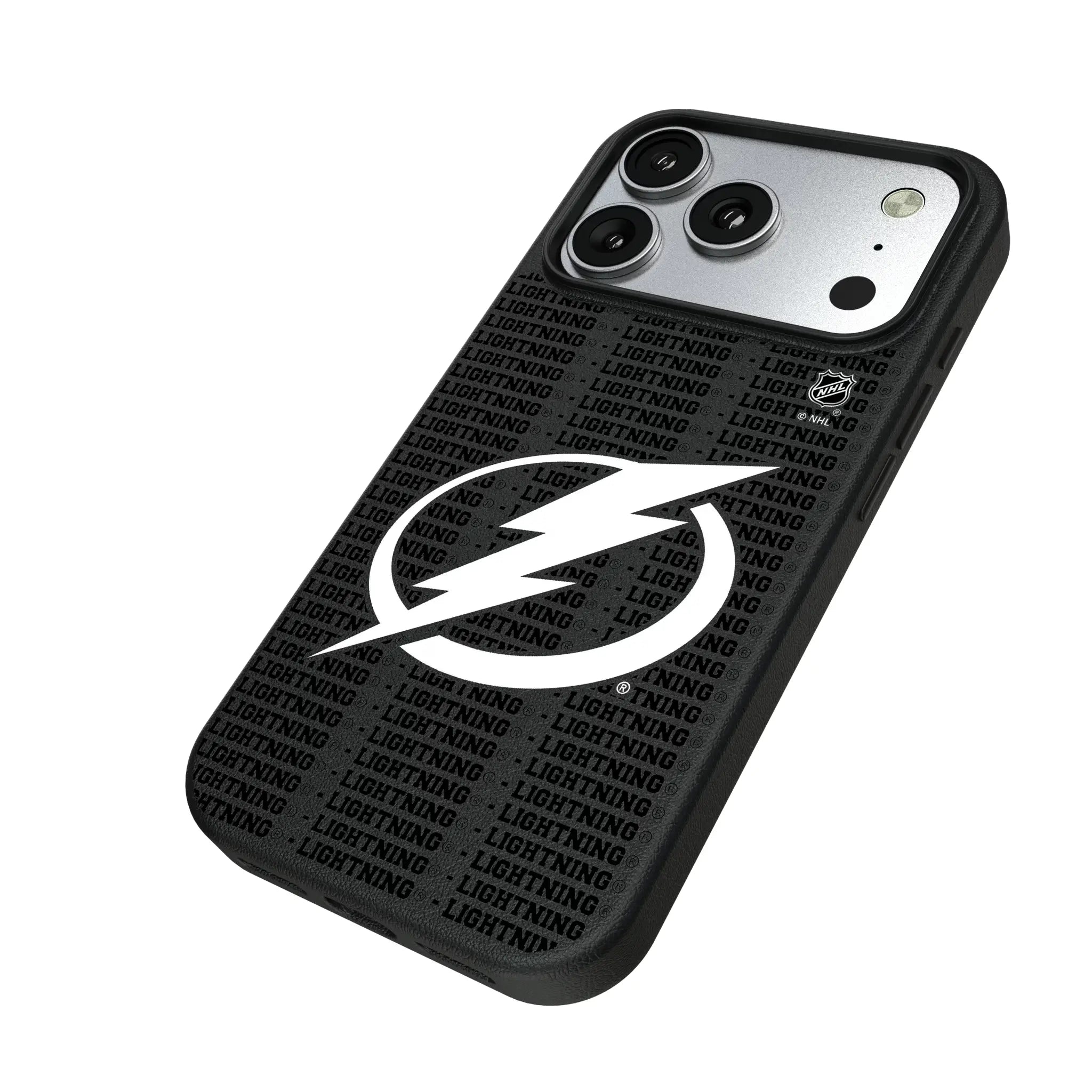 Tampa Bay Lightning Text Backdrop MagSafe Compatible Phone Case for Apple iPhone