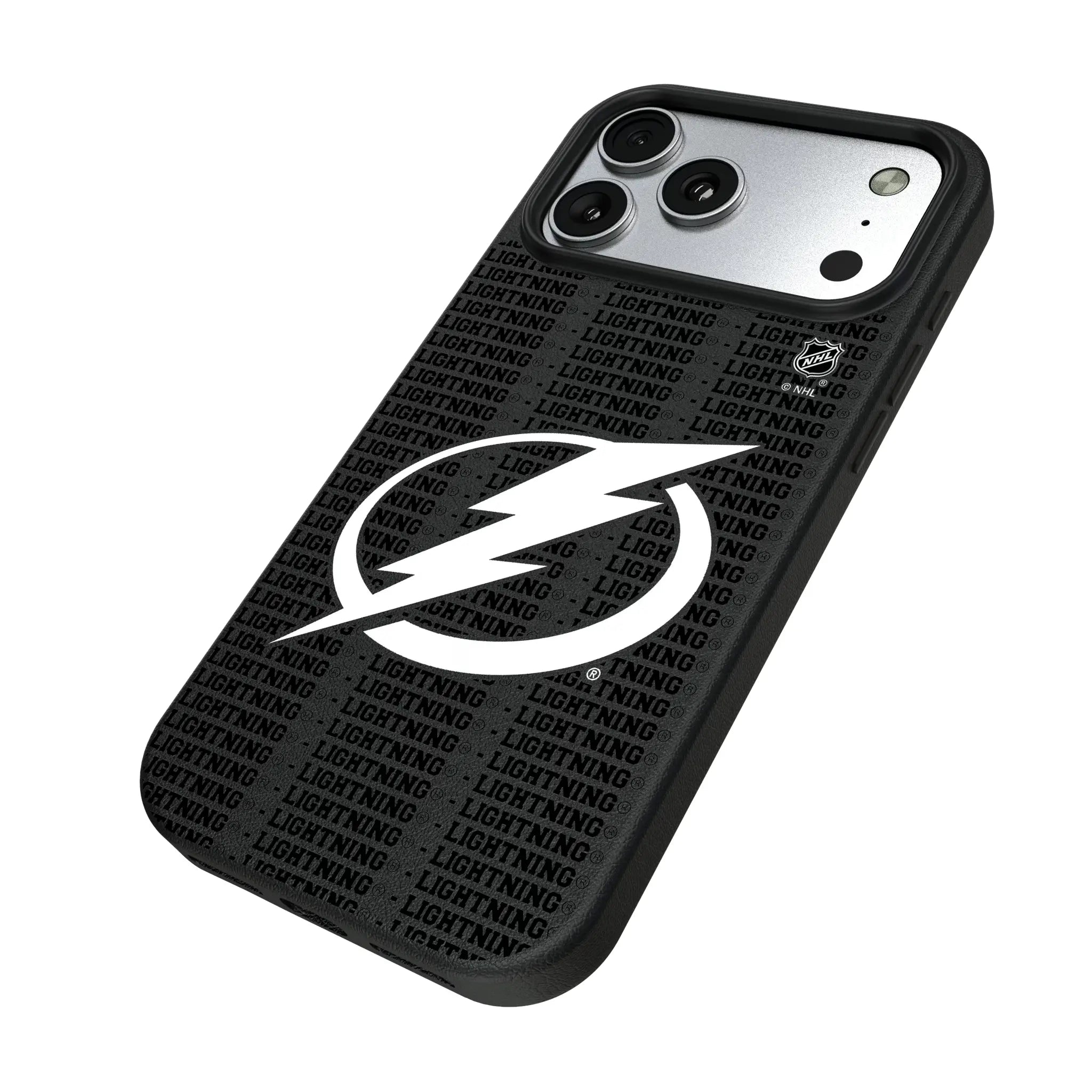 Tampa Bay Lightning Text Backdrop MagSafe Compatible Phone Case for Apple iPhone