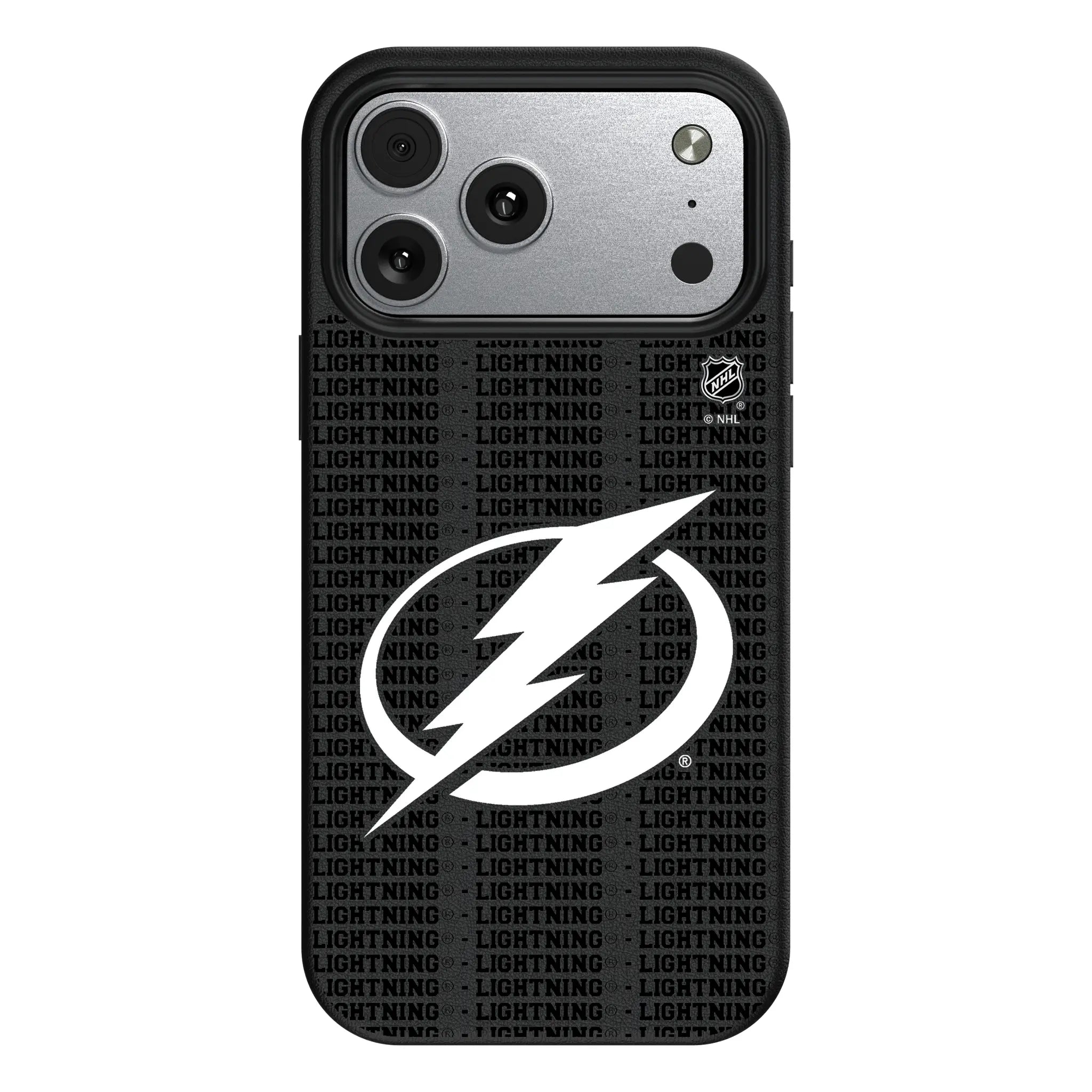 Tampa Bay Lightning Text Backdrop MagSafe Compatible Phone Case for Apple iPhone