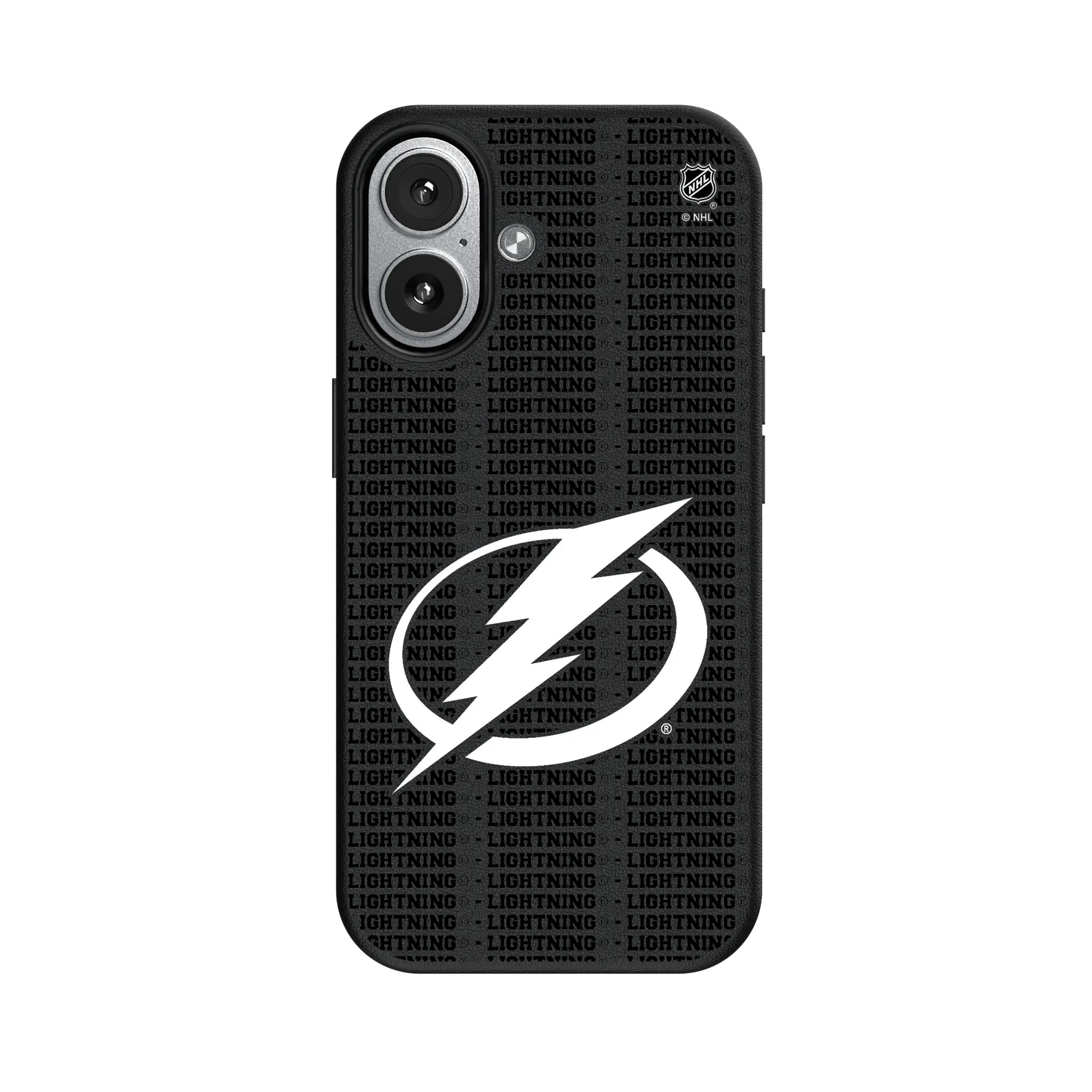 Tampa Bay Lightning Text Backdrop MagSafe Compatible Phone Case for Apple iPhone