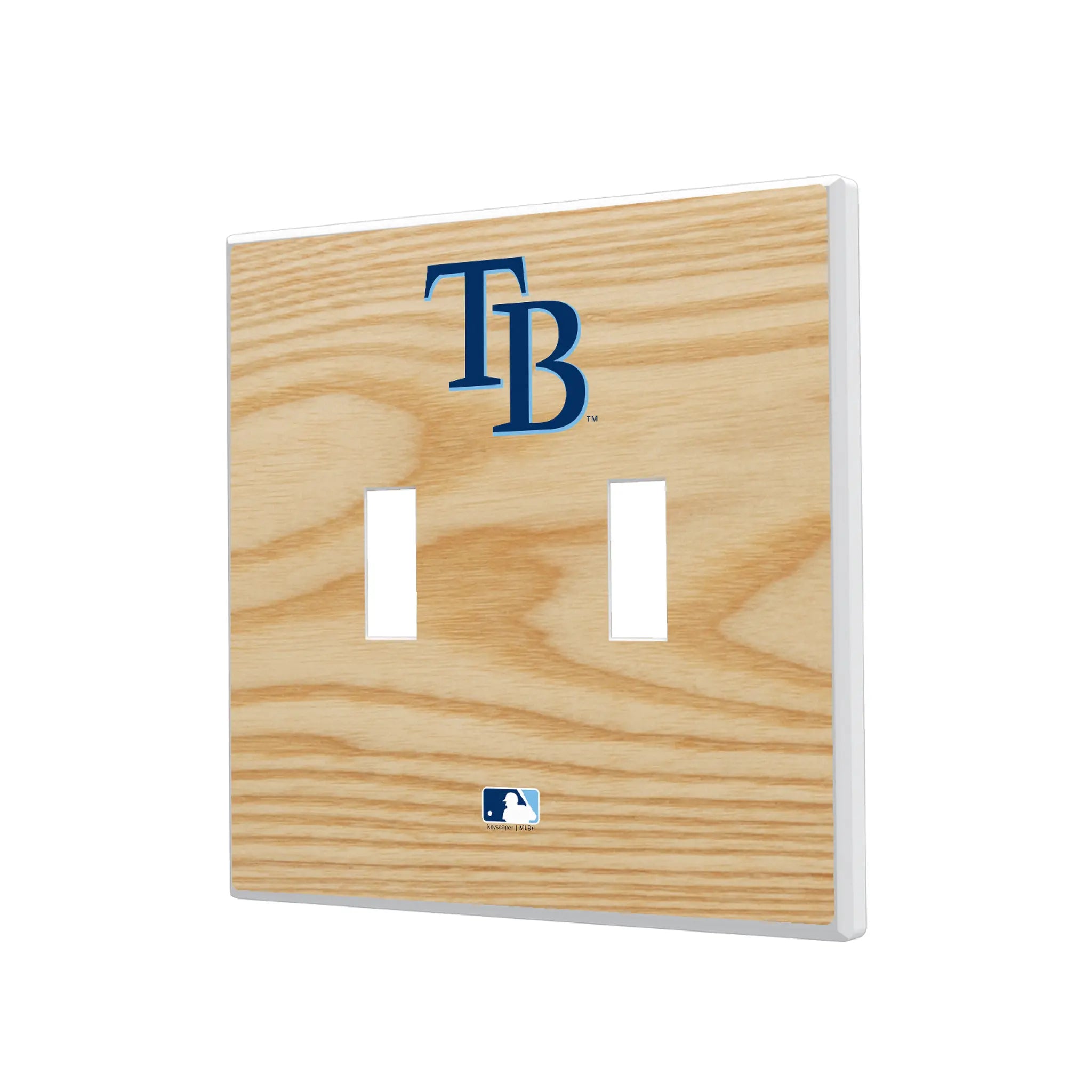 Tampa Bay Rays Baseball Bat Hidden-Screw Light Switch Plate