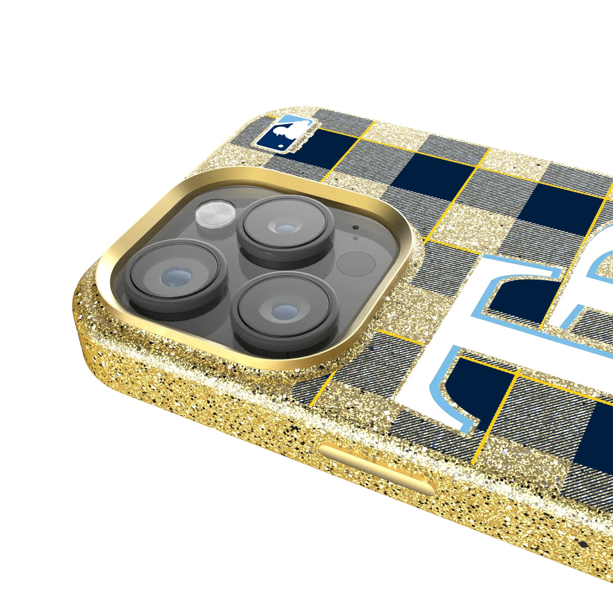 Tampa Bay Rays Plaid Bling Phone Case