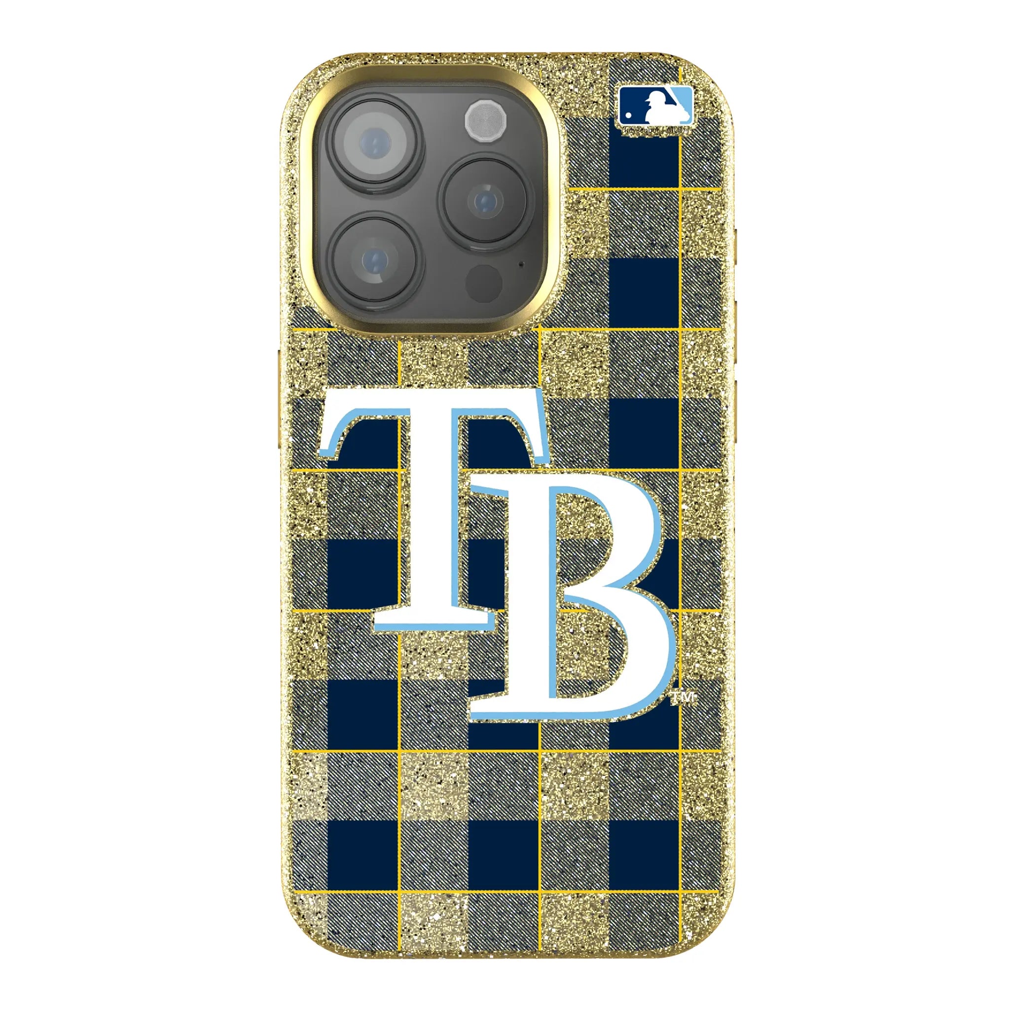 Tampa Bay Rays Plaid Bling Phone Case