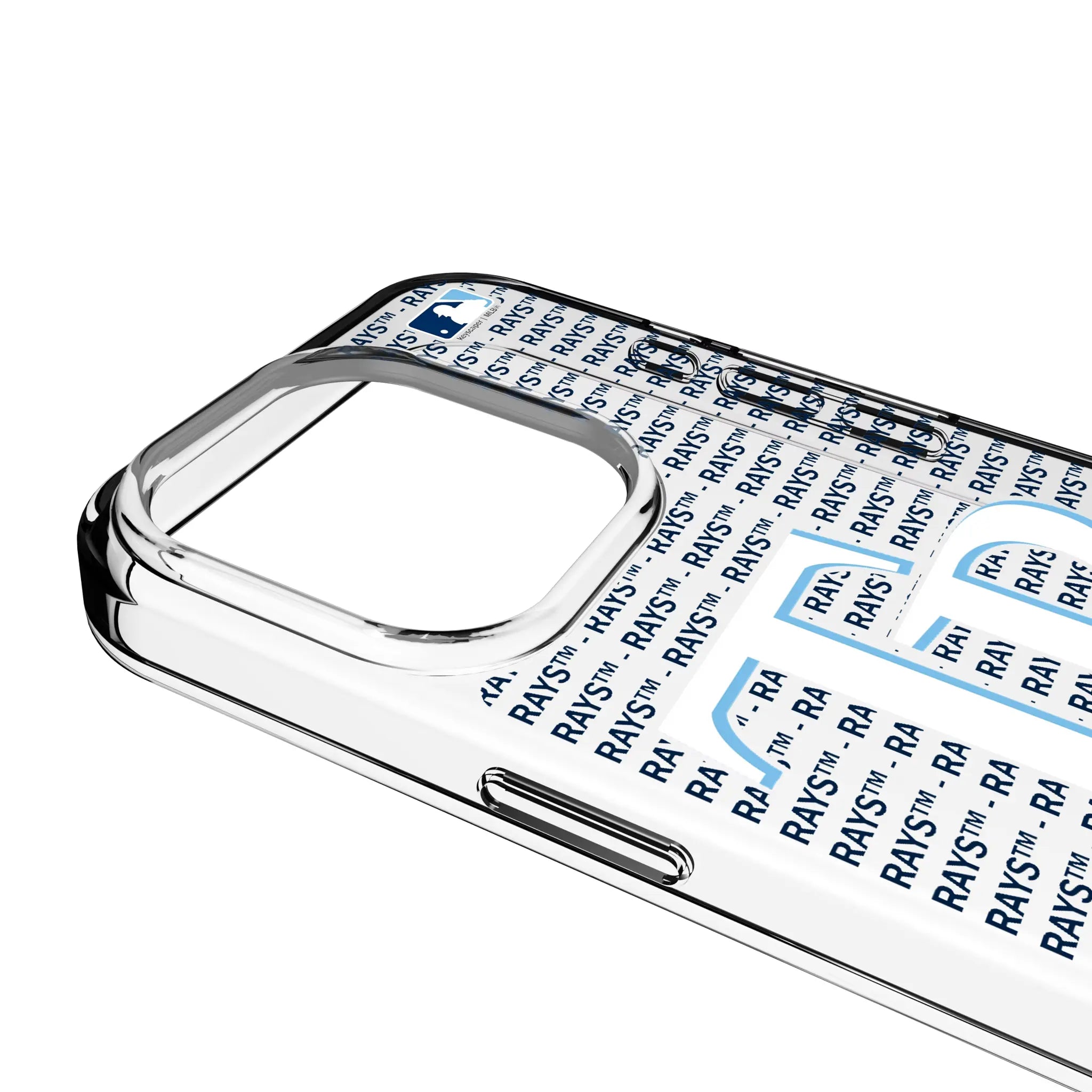 Tampa Bay Rays Text Backdrop Clear Phone Case for Apple iPhone