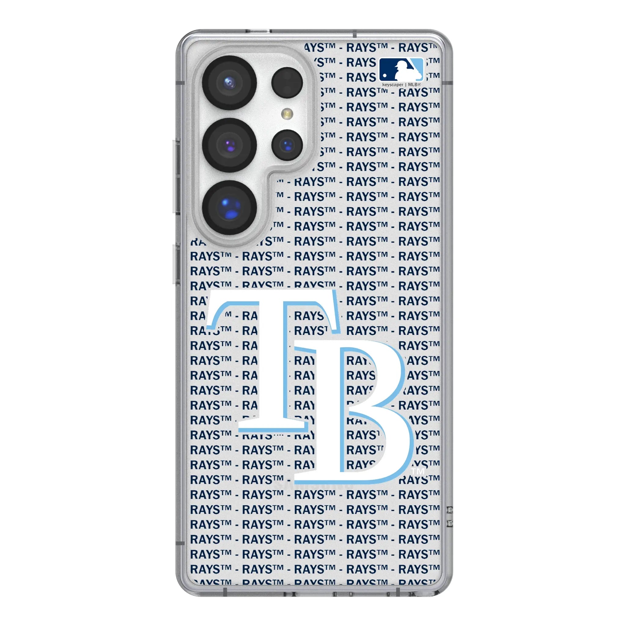 Tampa Bay Rays Text Backdrop Clear Phone Case for Samsung Galaxy