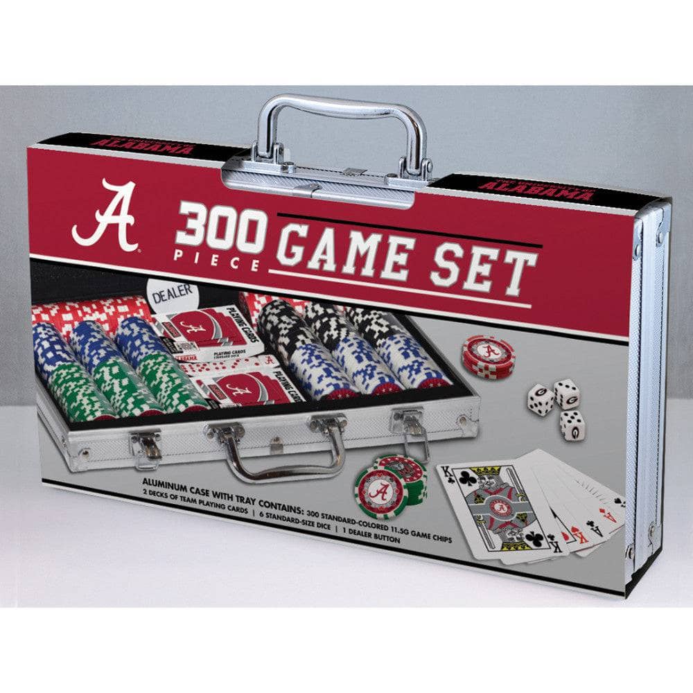 Alabama Crimson Tide 300 Piece Poker Set - Sports Gifts, Sports Memorabilia, Sports Collectibles, Fan Shop