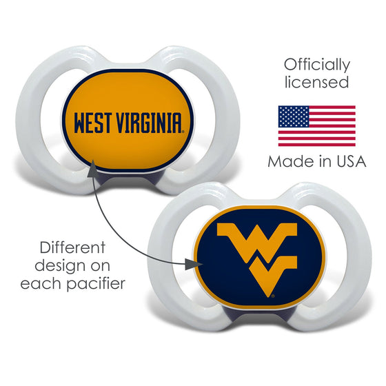 West Virginia Mountaineers - Pacifier 2-Pack - 757 Sports Collectibles