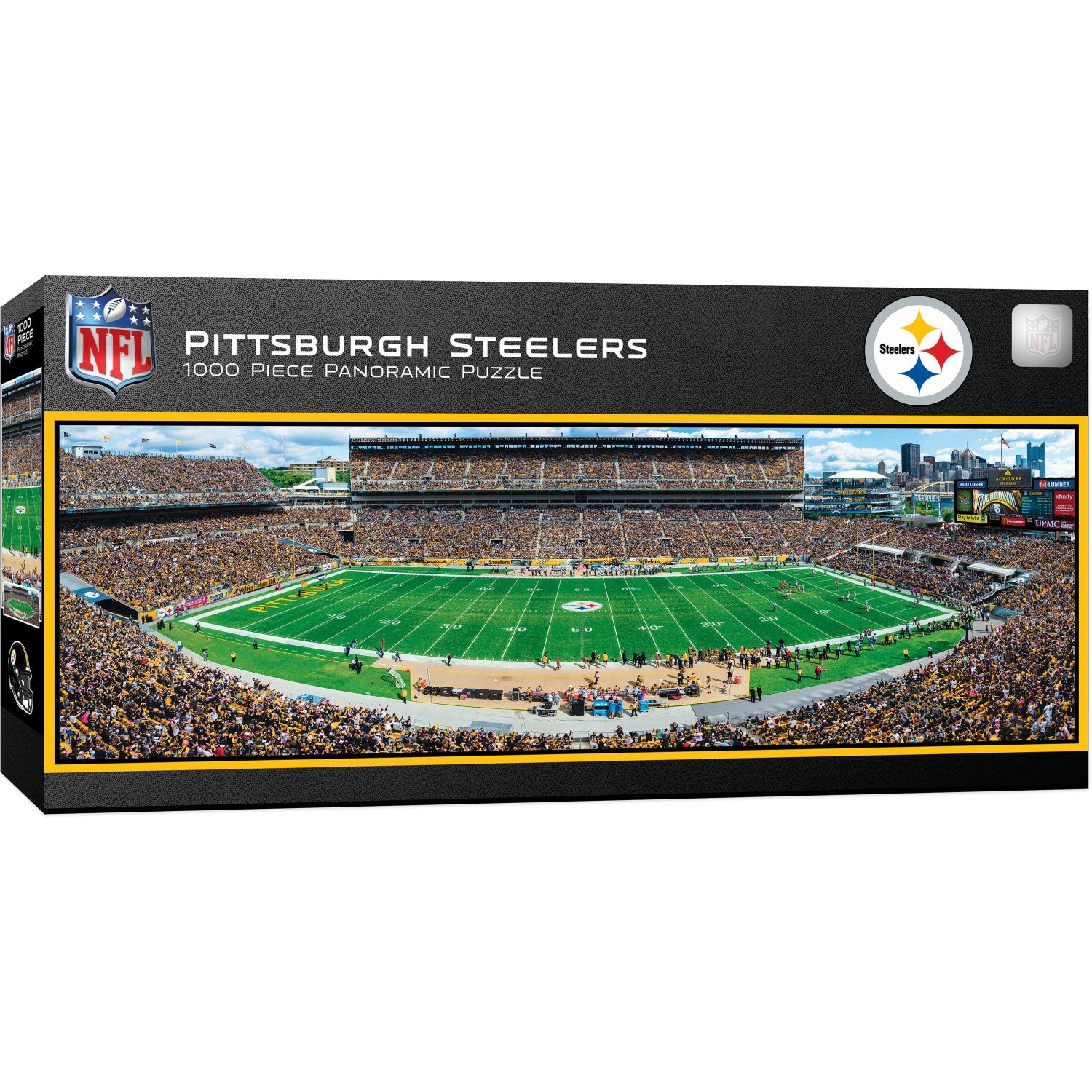 Pittsburgh Steelers - 1000 Piece Panoramic Jigsaw Puzzle - Center View - 757 Sports Collectibles