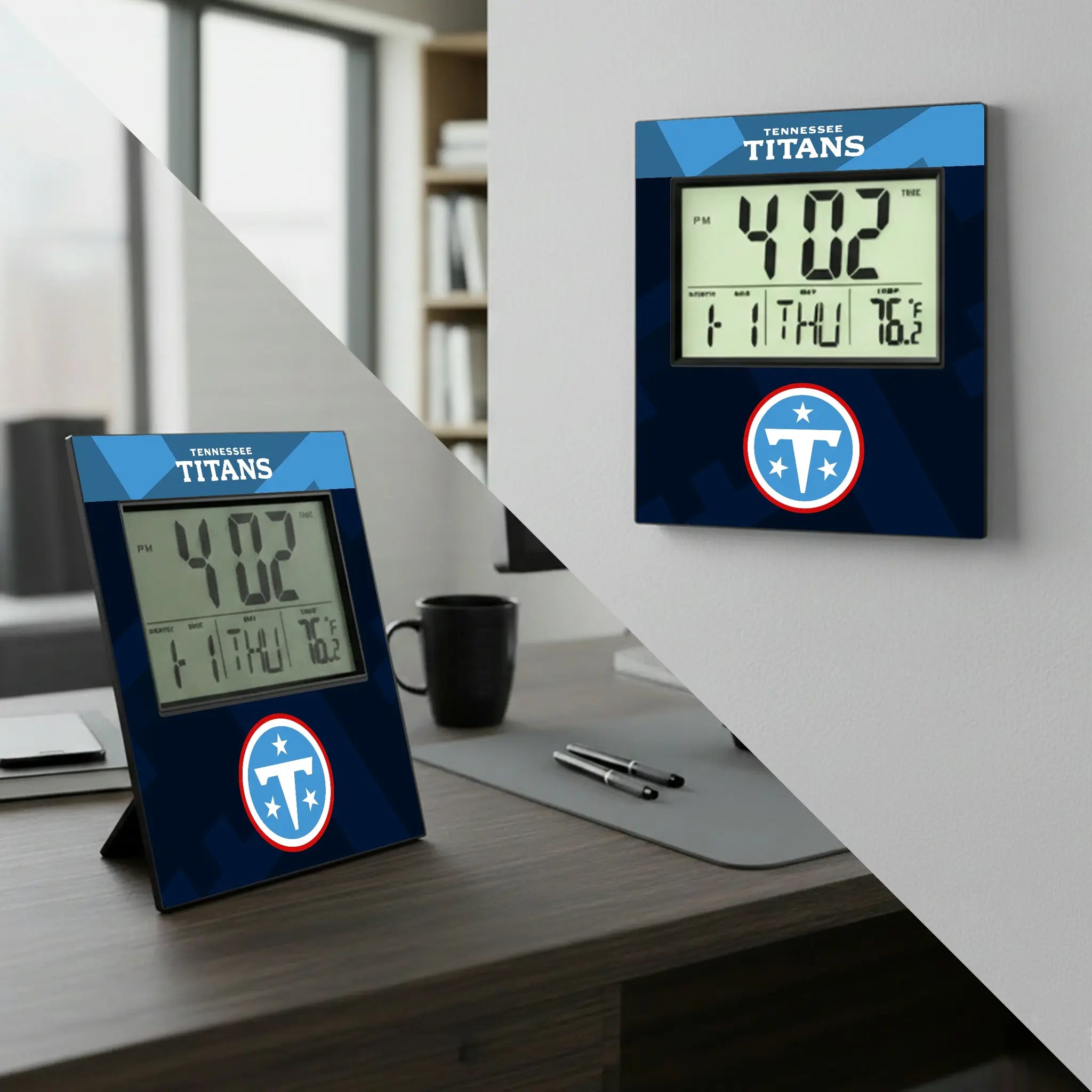 Tennessee Titans Color Block Wall Clock