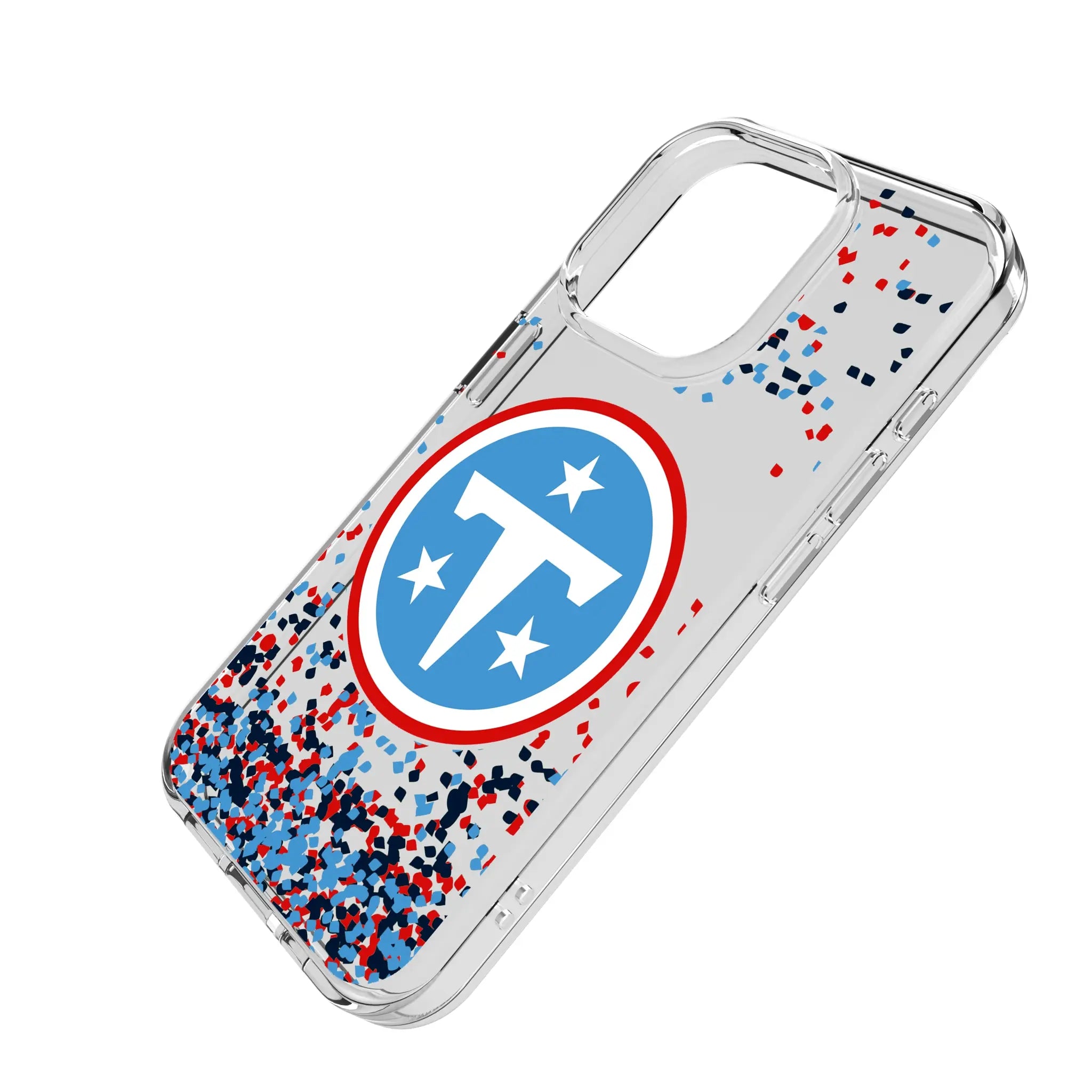 Tennessee Titans Confetti Clear Phone Case for Apple iPhone