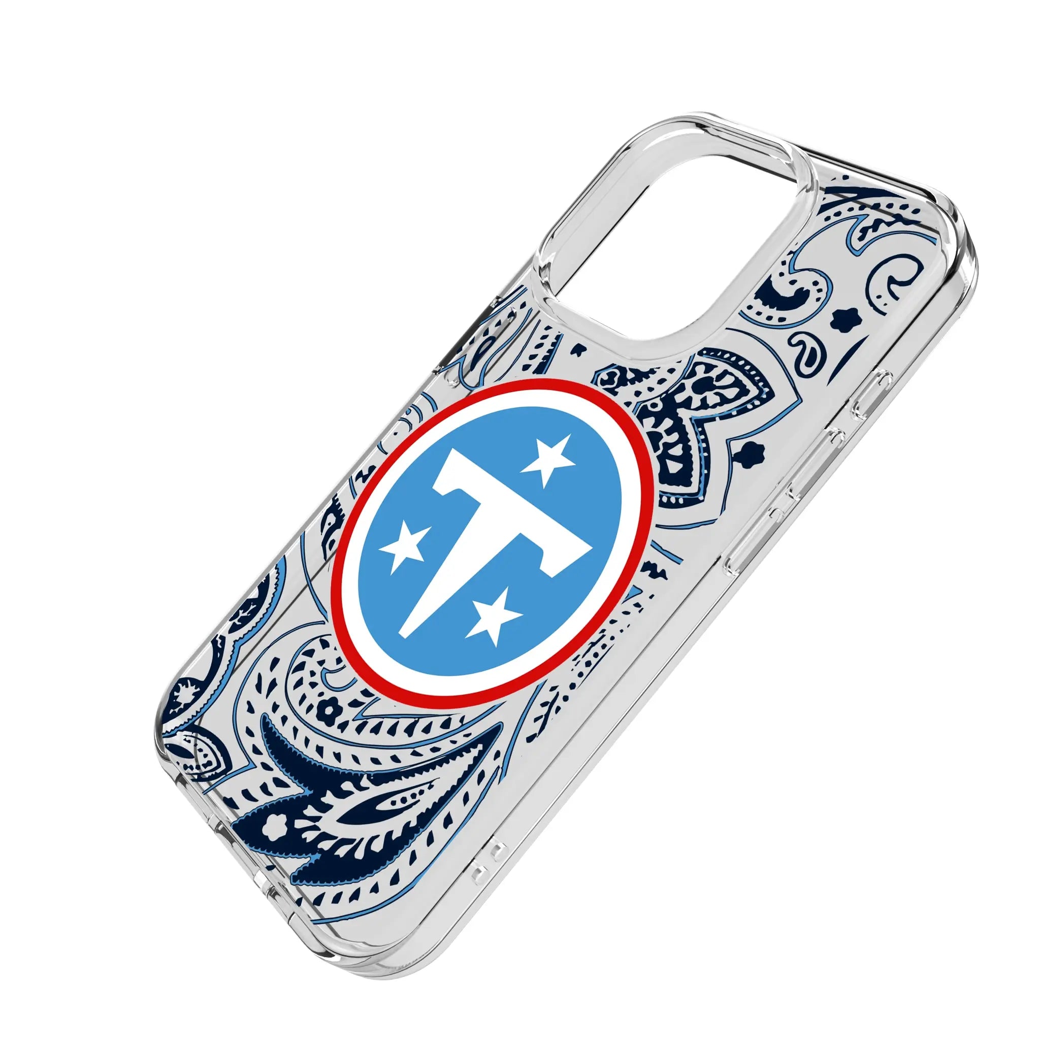 Tennessee Titans Paisley Clear Phone Case for Apple iPhone