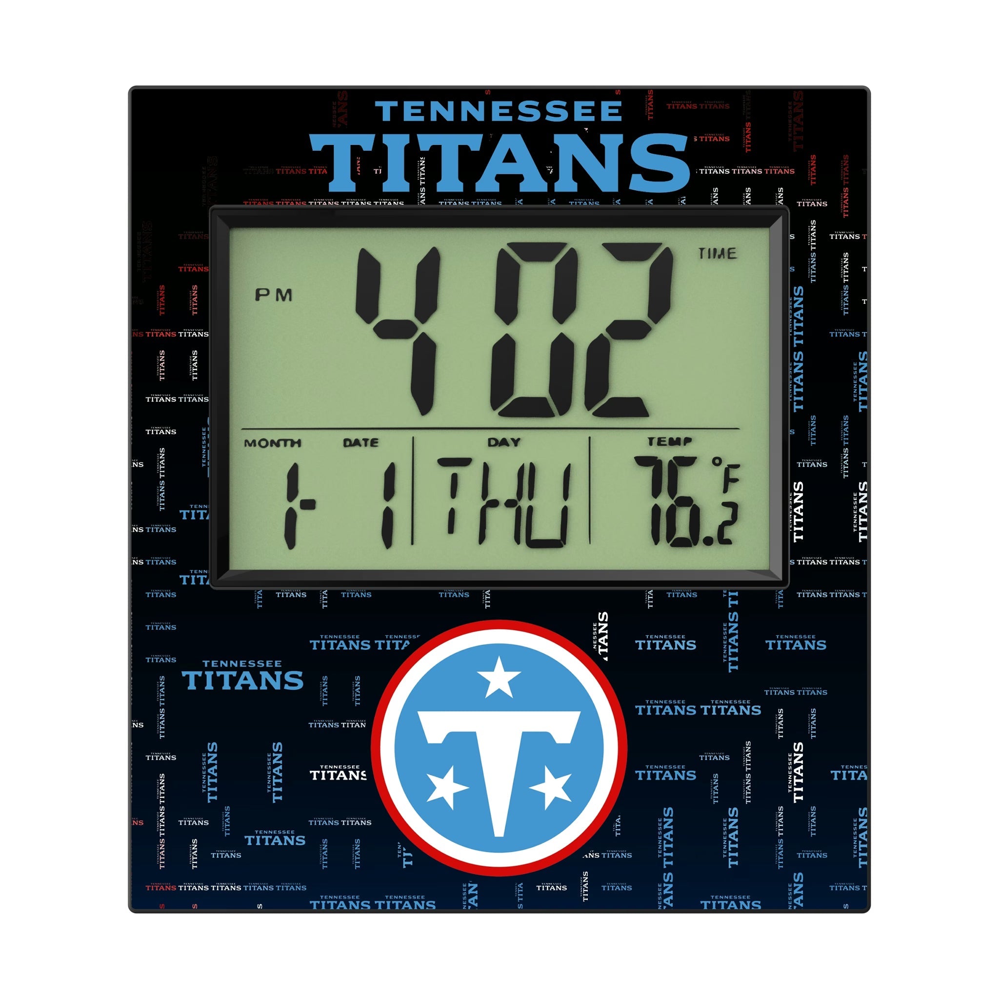 Tennessee Titans Quadtile Wall Clock - Sports Gifts, Sports Memorabilia, Sports Collectibles, Fan Shop