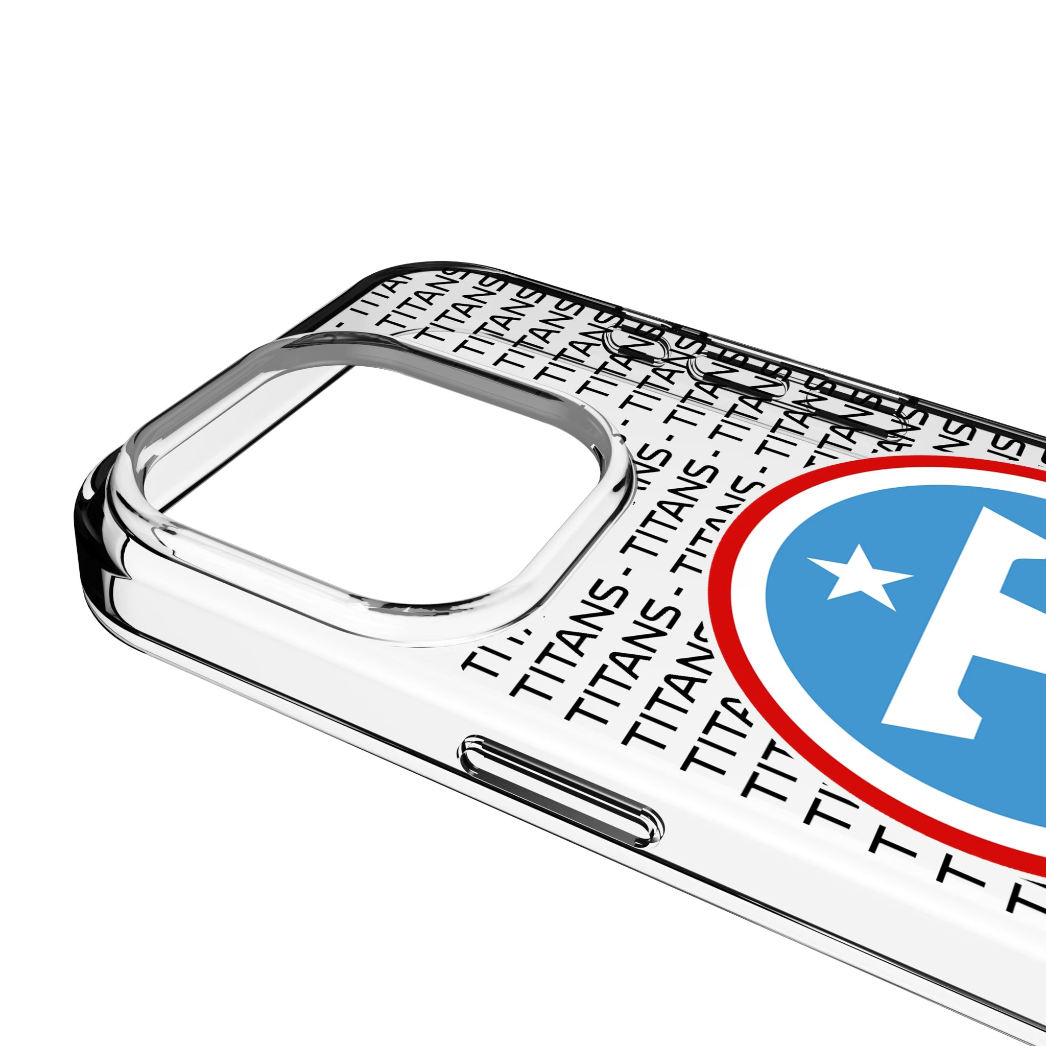 Tennessee Titans Text Backdrop Clear Phone Case for Apple iPhone - Sports Gifts, Sports Memorabilia, Sports Collectibles, Fan Shop